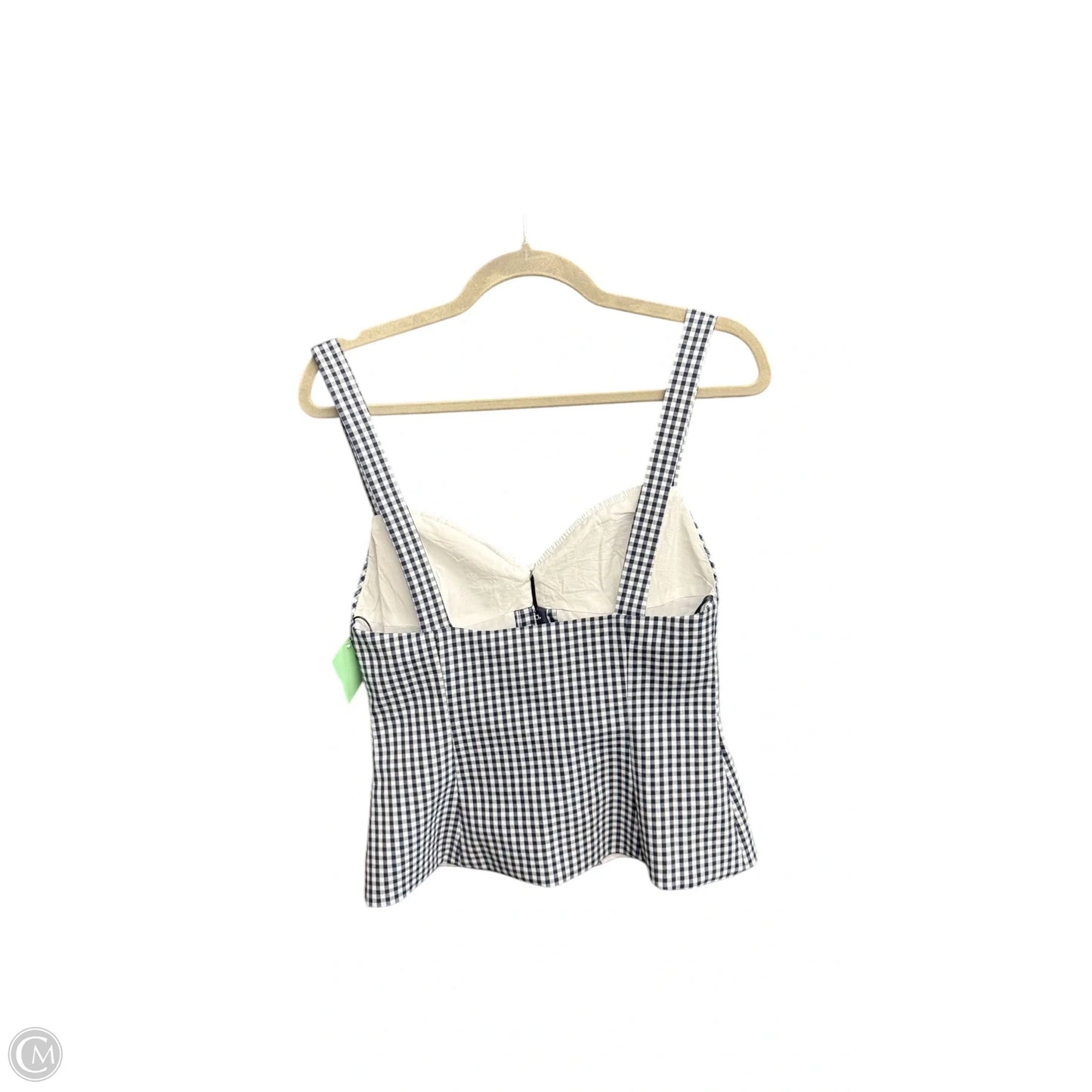 Top Sleeveless By Zara In Checkered Pattern, Size: M