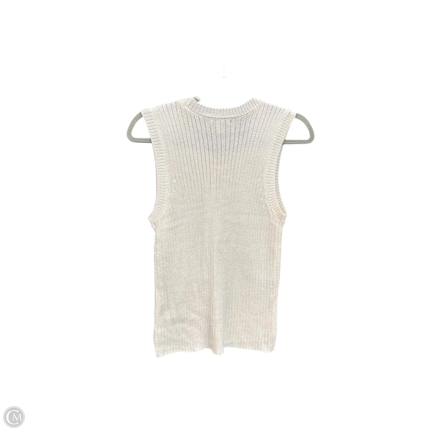 Top Sleeveless By Versona In Cream, Size: M