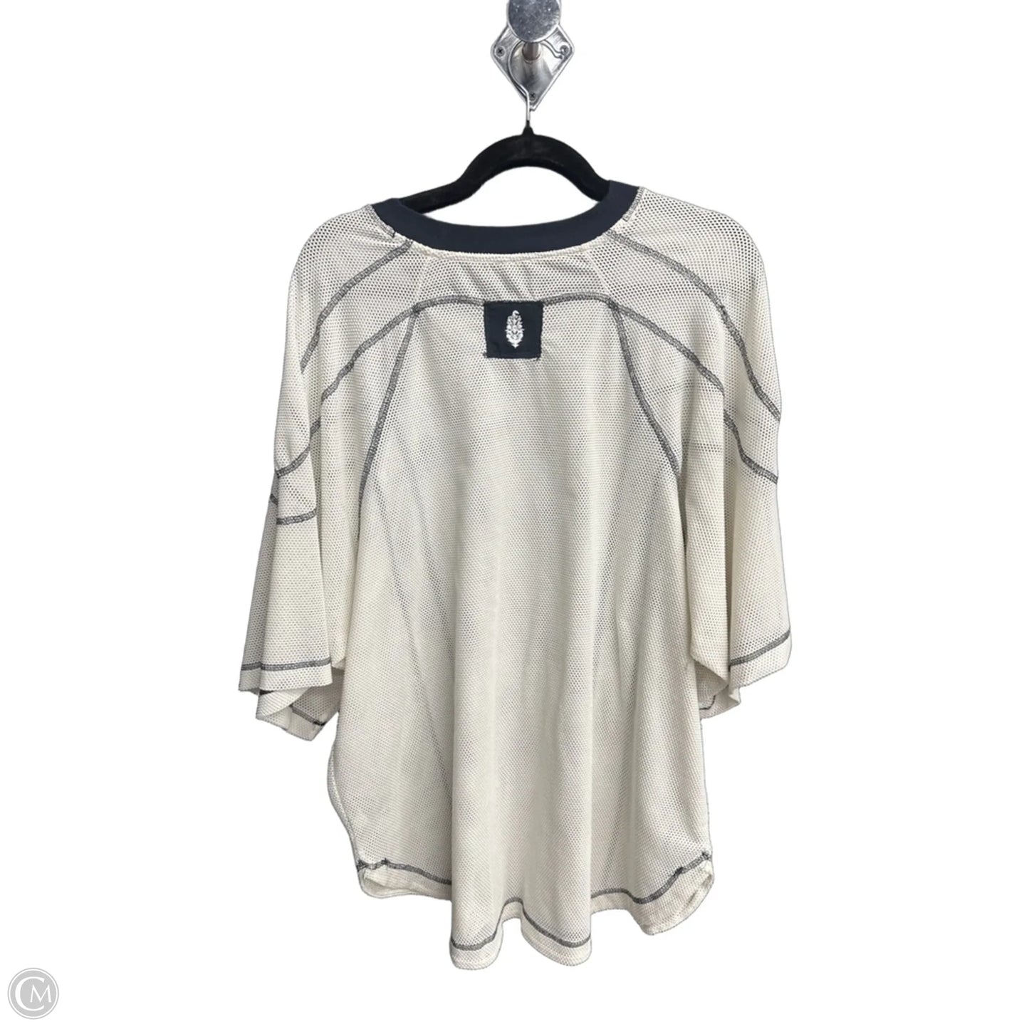 Top Short Sleeve By Free People In Black & White, Size: S