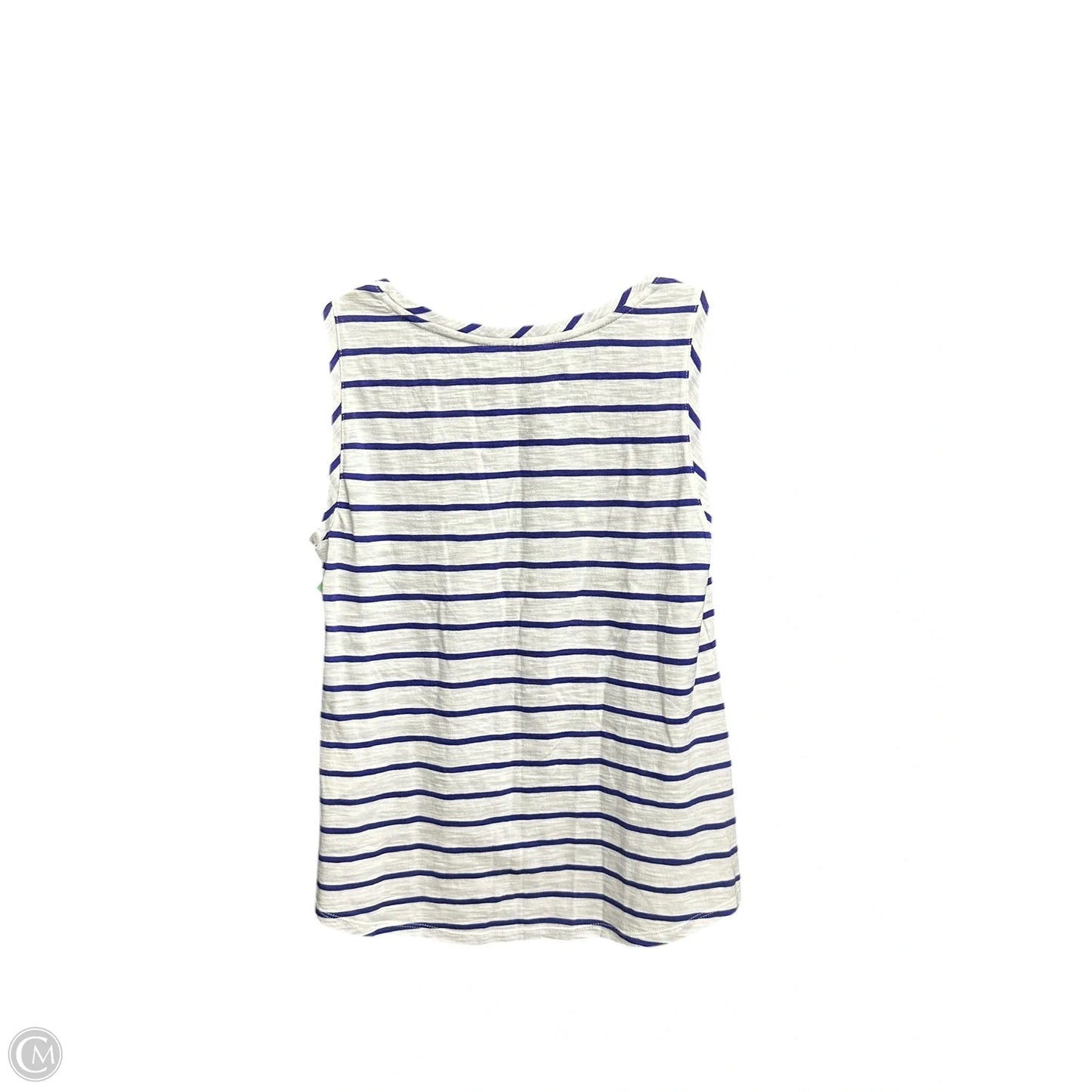 Top Sleeveless By Chicos In Blue & White, Size: S