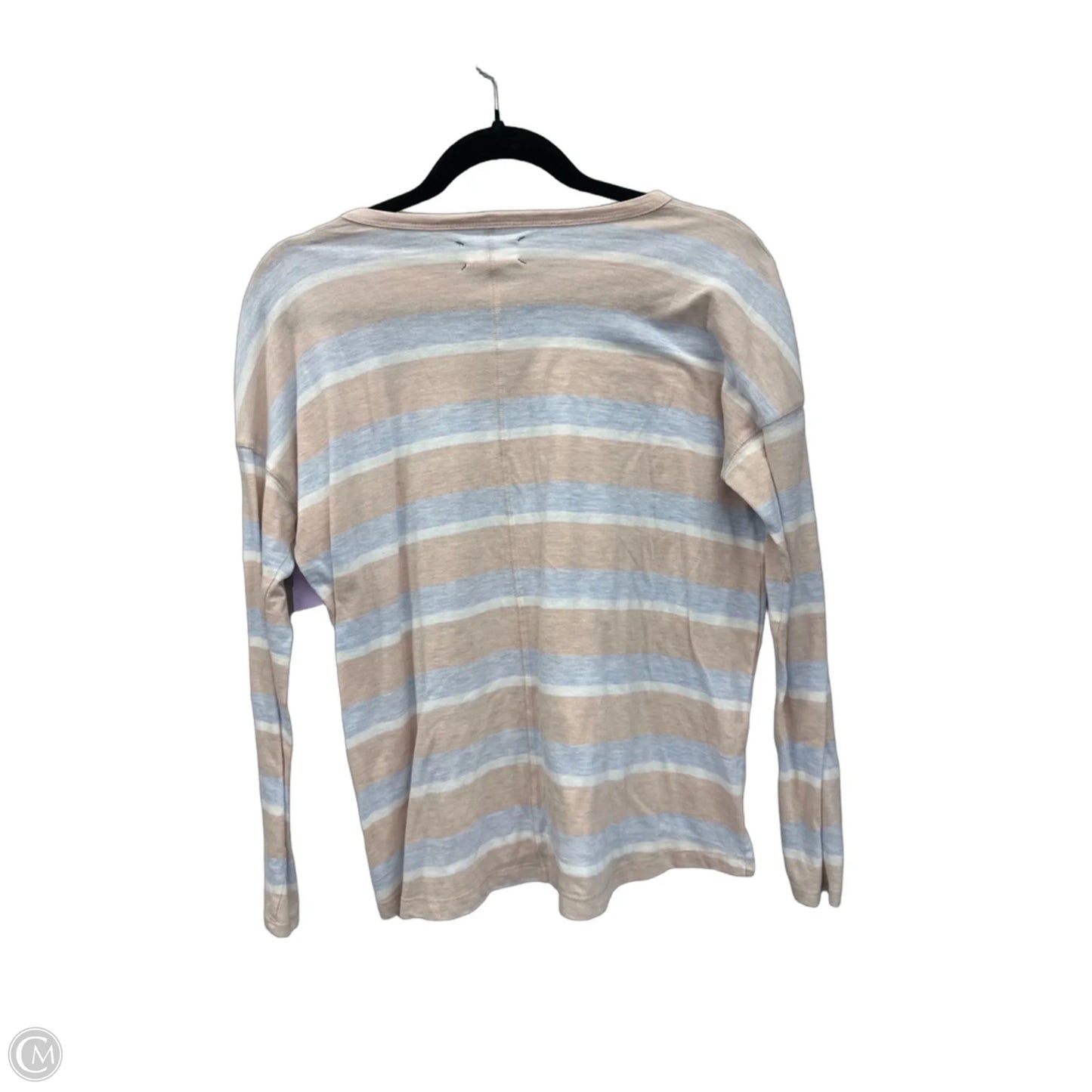 Top Long Sleeve By Lou And Grey In Blue & Tan, Size: S