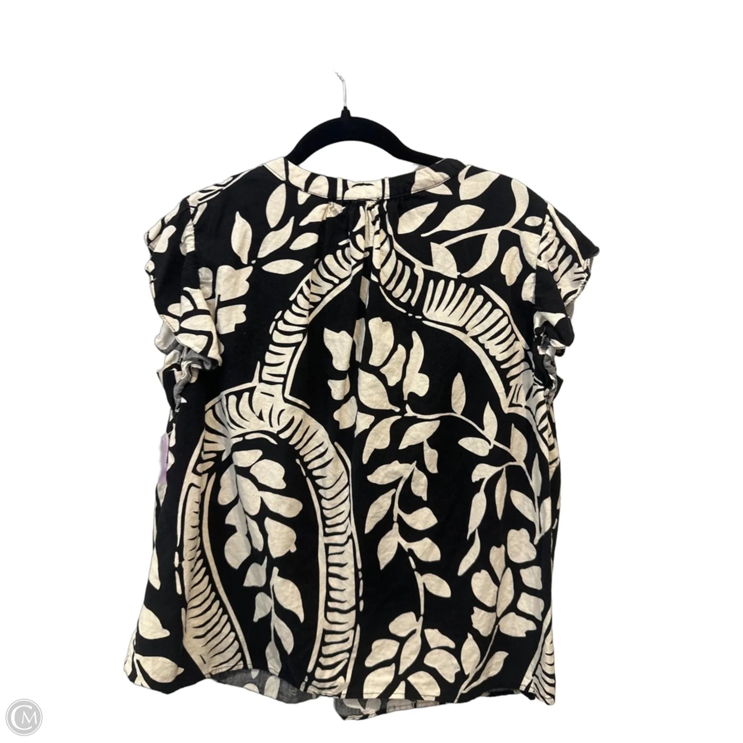 Top Sleeveless By Christian Siriano In Black & White, Size: 2x