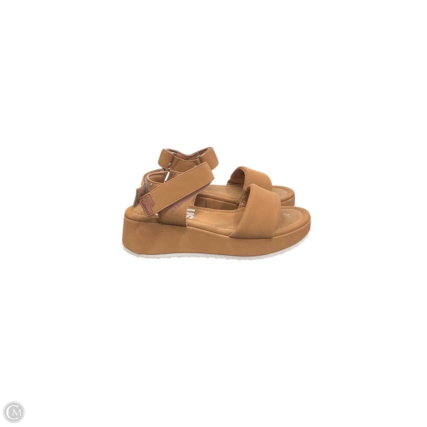 Sandals Heels Wedge By Refresh In Brown, Size: 7