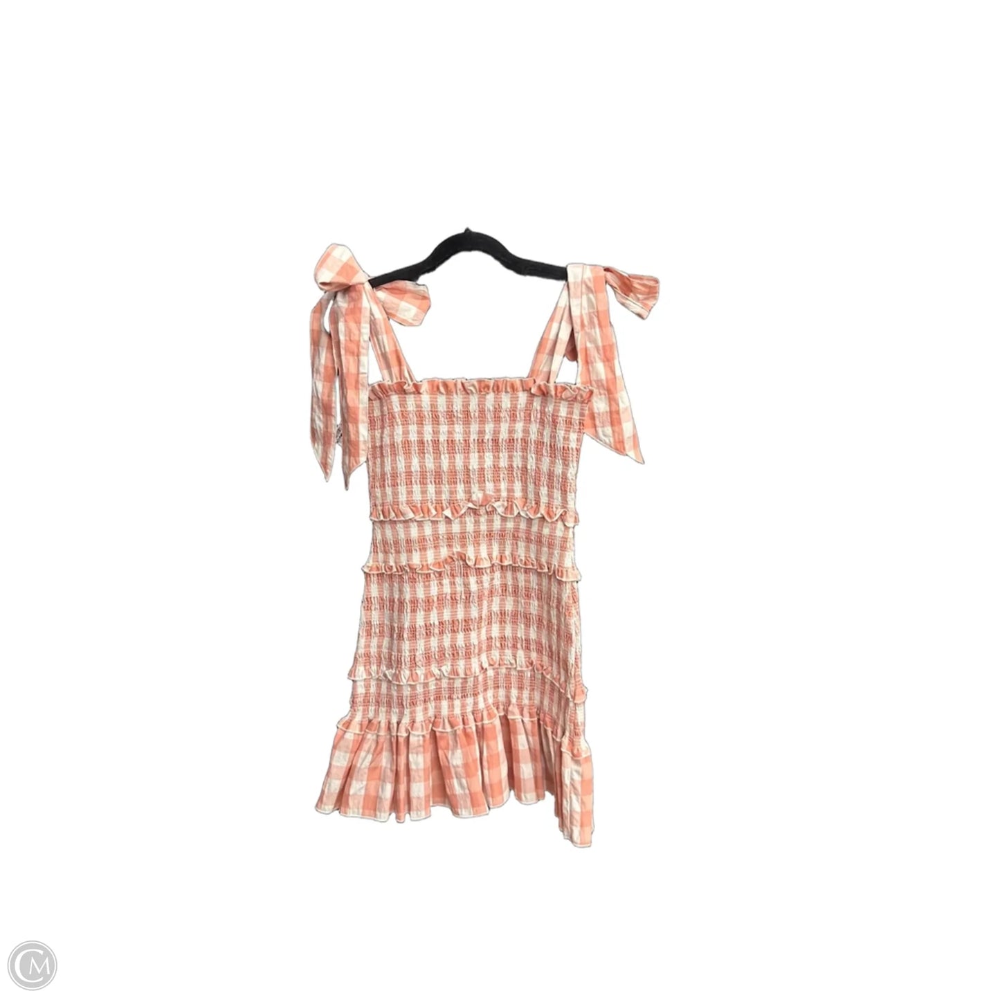 Dress Casual Short By Mable In Orange & White, Size: M