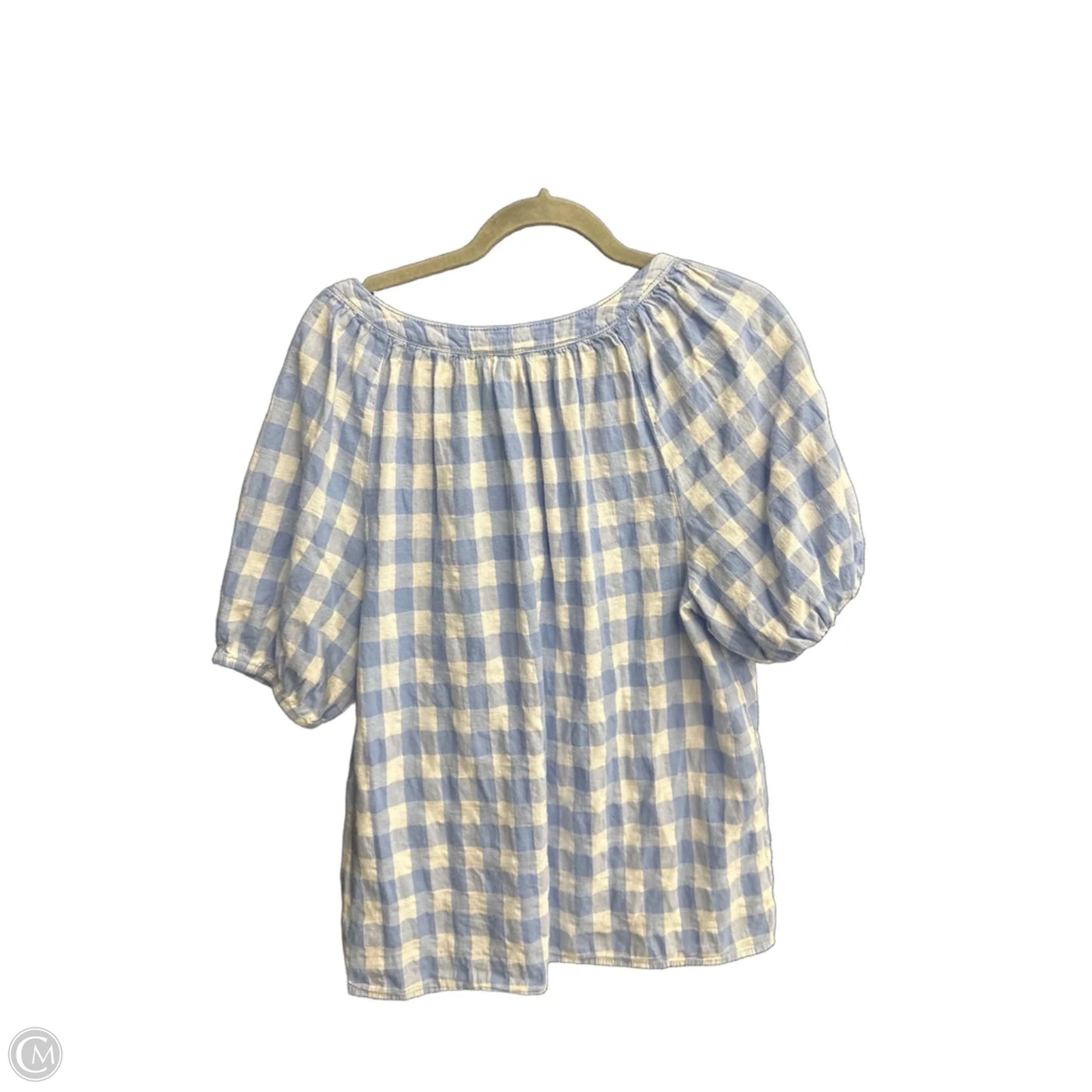 Top Short Sleeve By Beachlunchlounge In Blue & White, Size: M