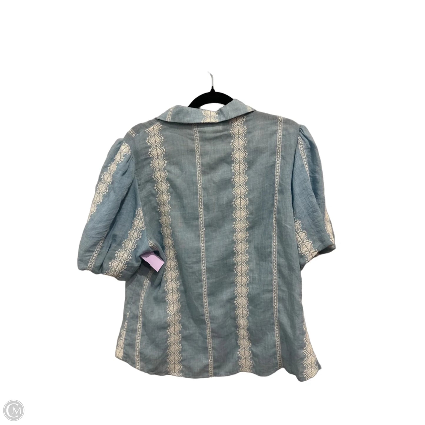 Top Short Sleeve By Clothes Mentor In Blue Denim, Size: L