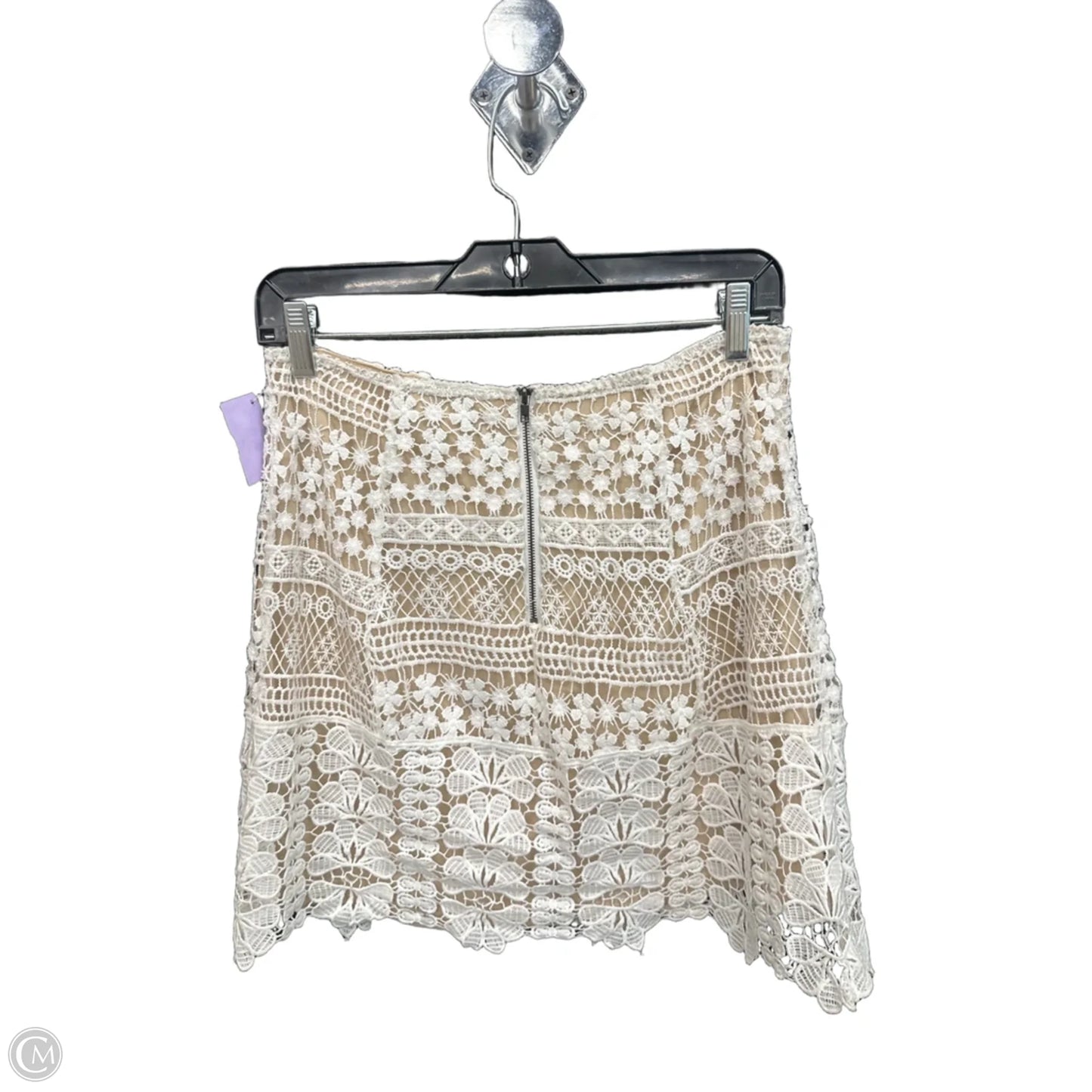 Skirt Mini & Short By Andree By Unit In Cream & Tan, Size: 4