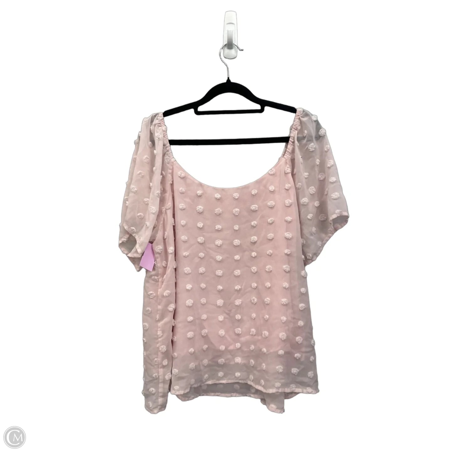 Top Short Sleeve By Mi Ami In Pink, Size: 1x