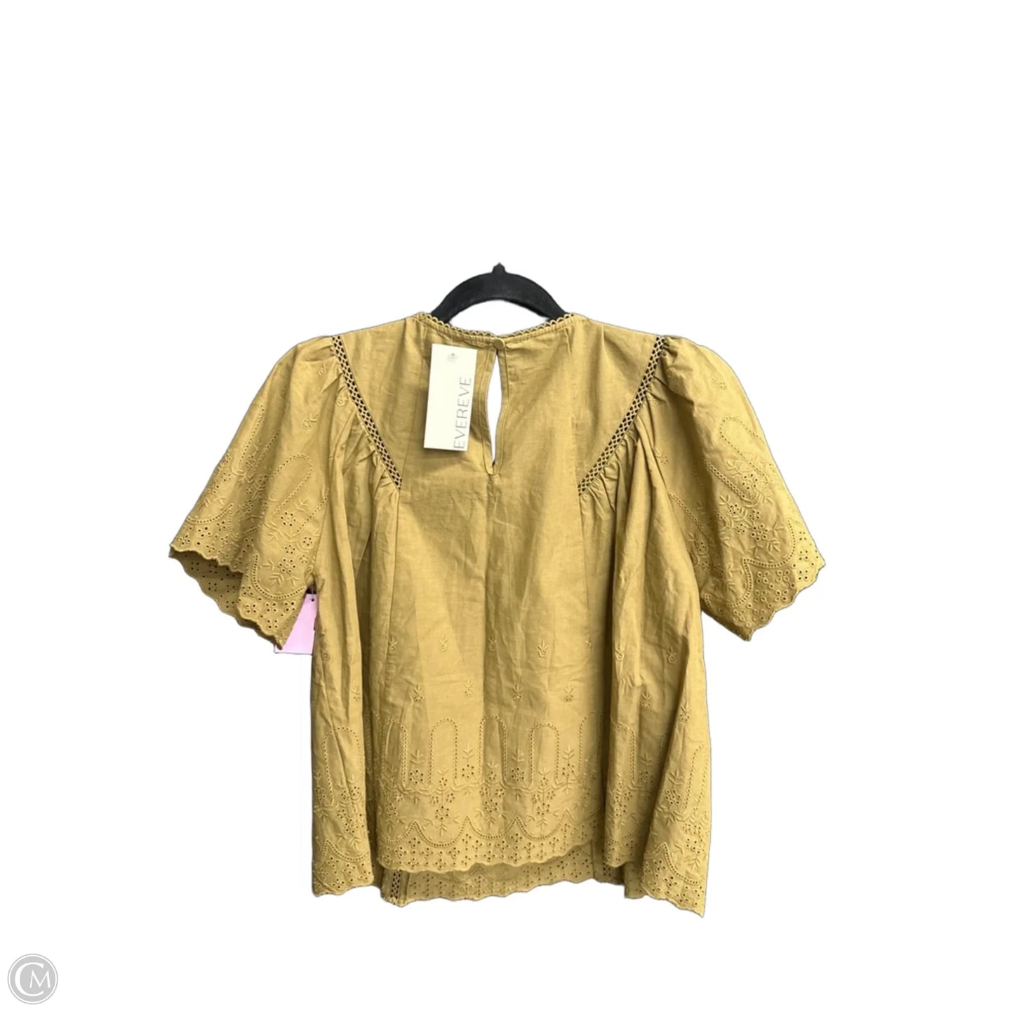 Top Short Sleeve By Evereve In Green, Size: M