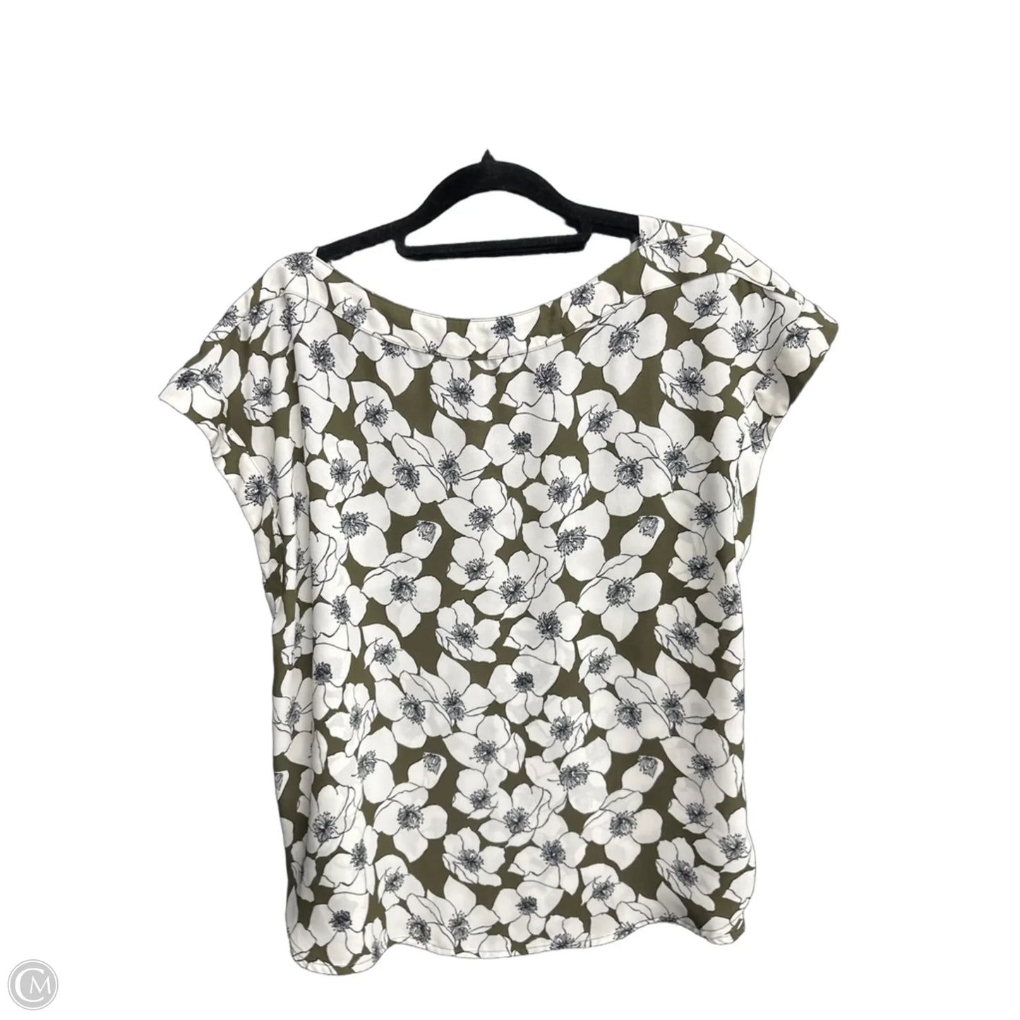 Top Short Sleeve By Ann Taylor In Floral Print, Size: S