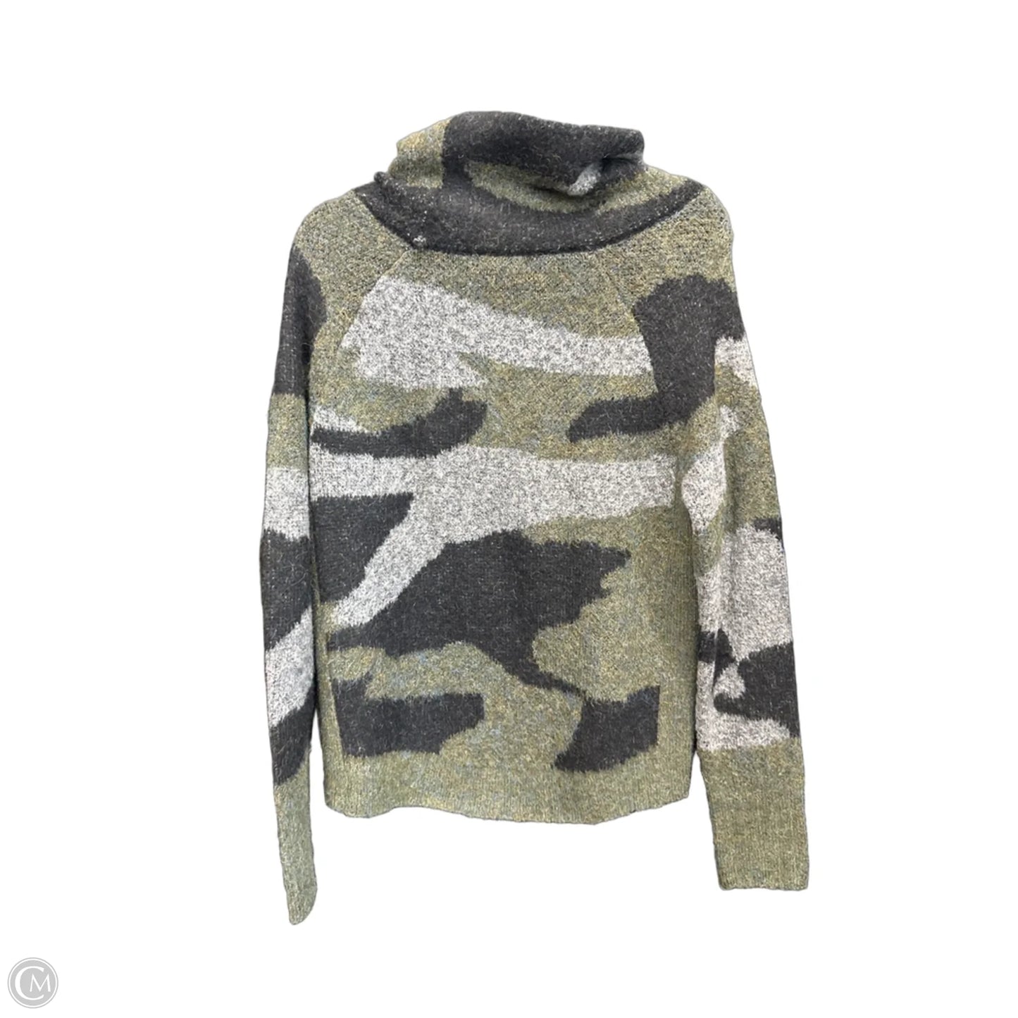 Sweater By Aqua In Camouflage Print, Size: S