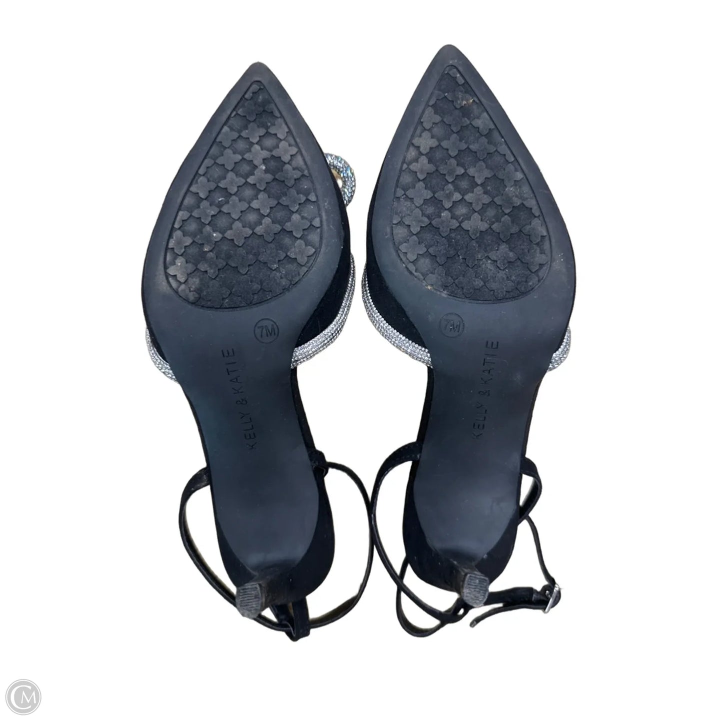 Shoes Heels Stiletto By Kelly And Katie In Black & Silver, Size: 7