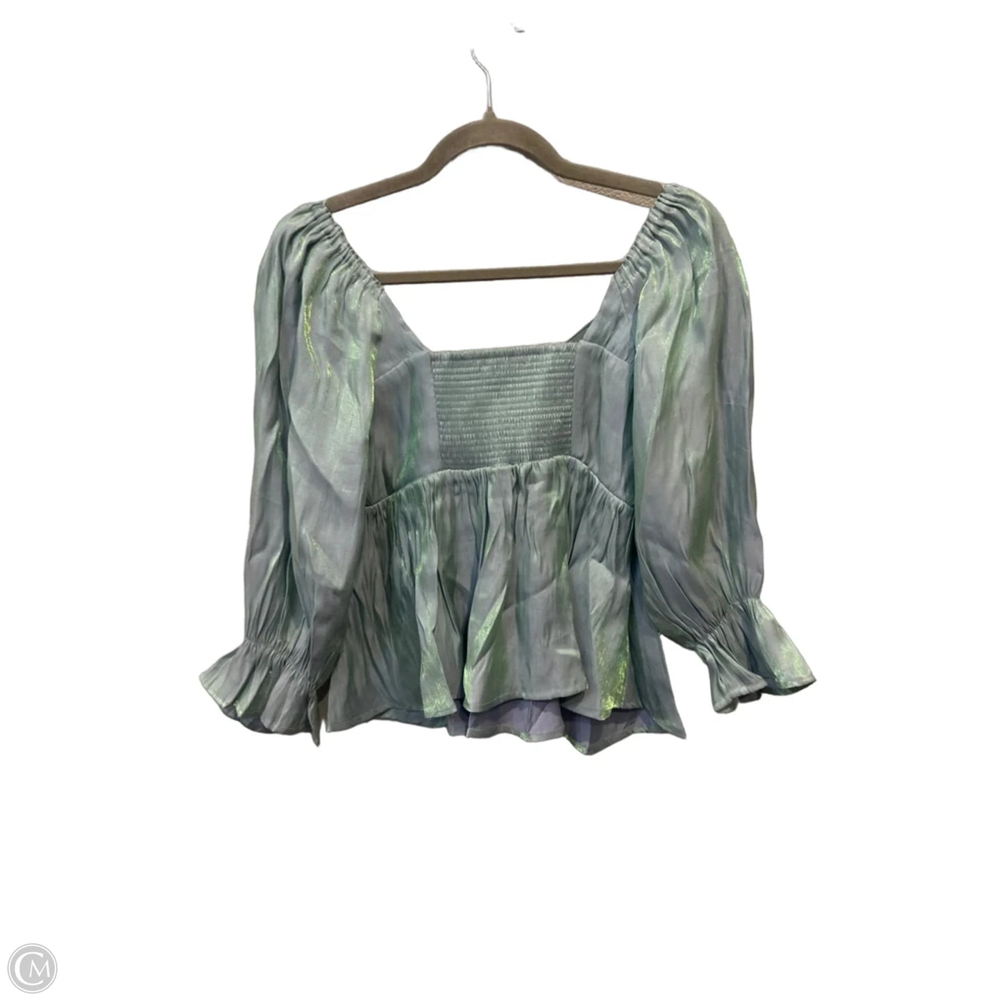 Top 3/4 Sleeve By Entro In Green, Size: S