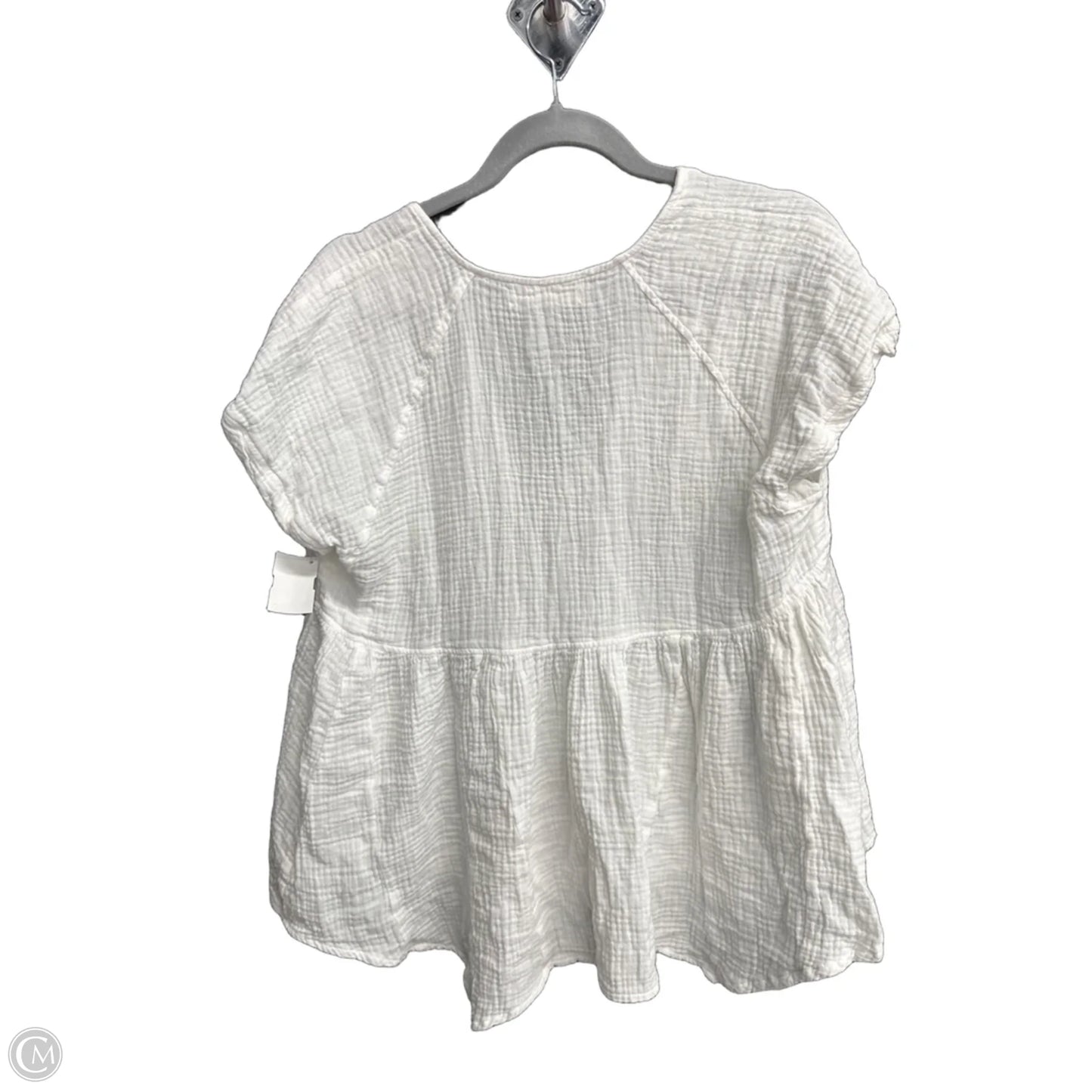 Top Short Sleeve By Mustard Seed In White, Size: S