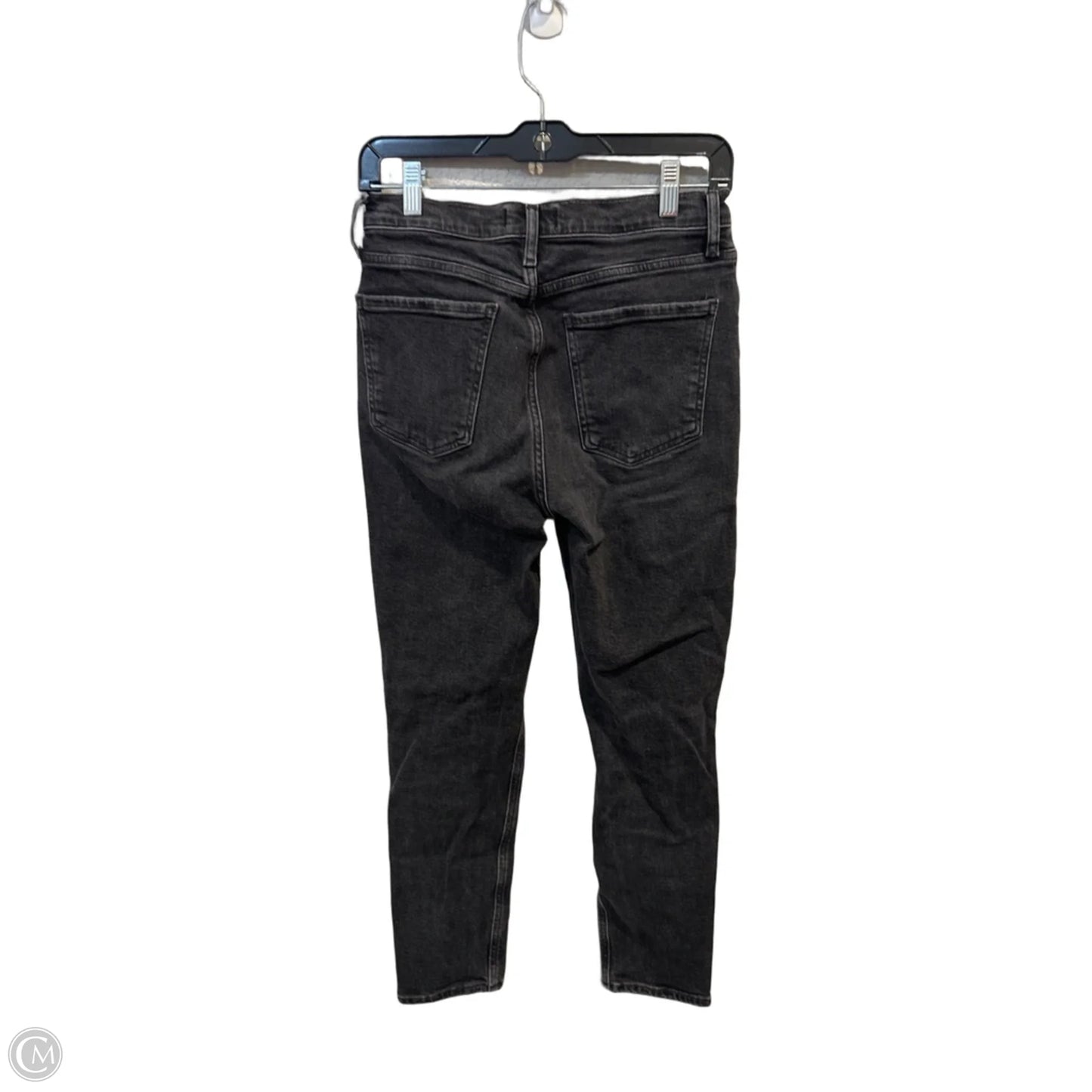 Jeans Skinny By Agolde In Black Denim, Size: 4