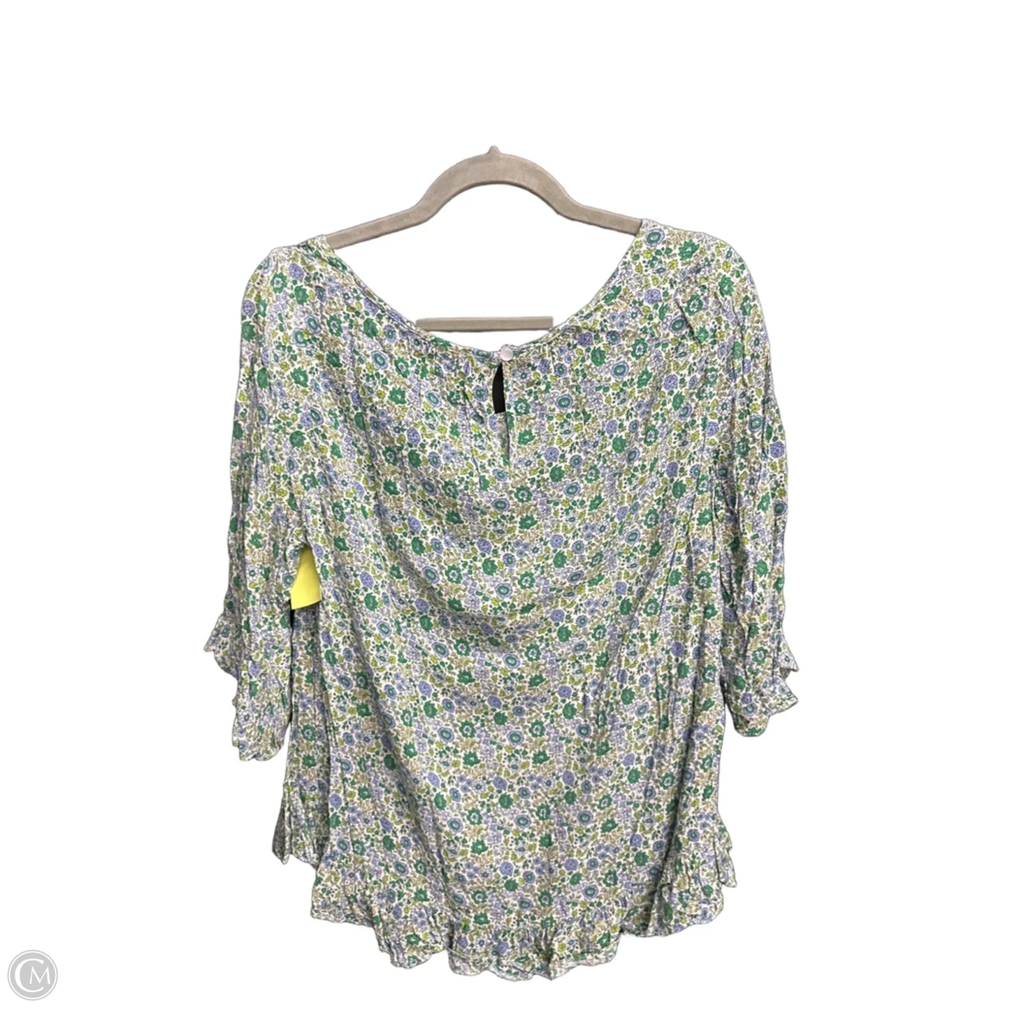 Top 3/4 Sleeve By Cynthia Rowley In Floral Print, Size: L
