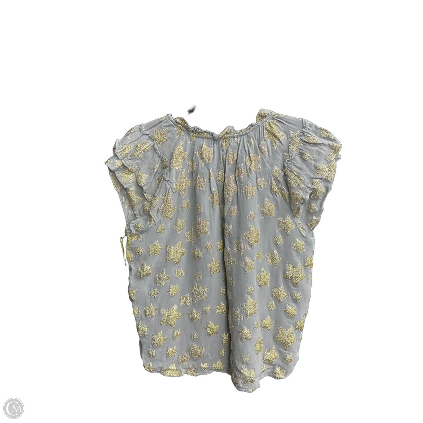 Top Short Sleeve By Loft In Grey, Size: M