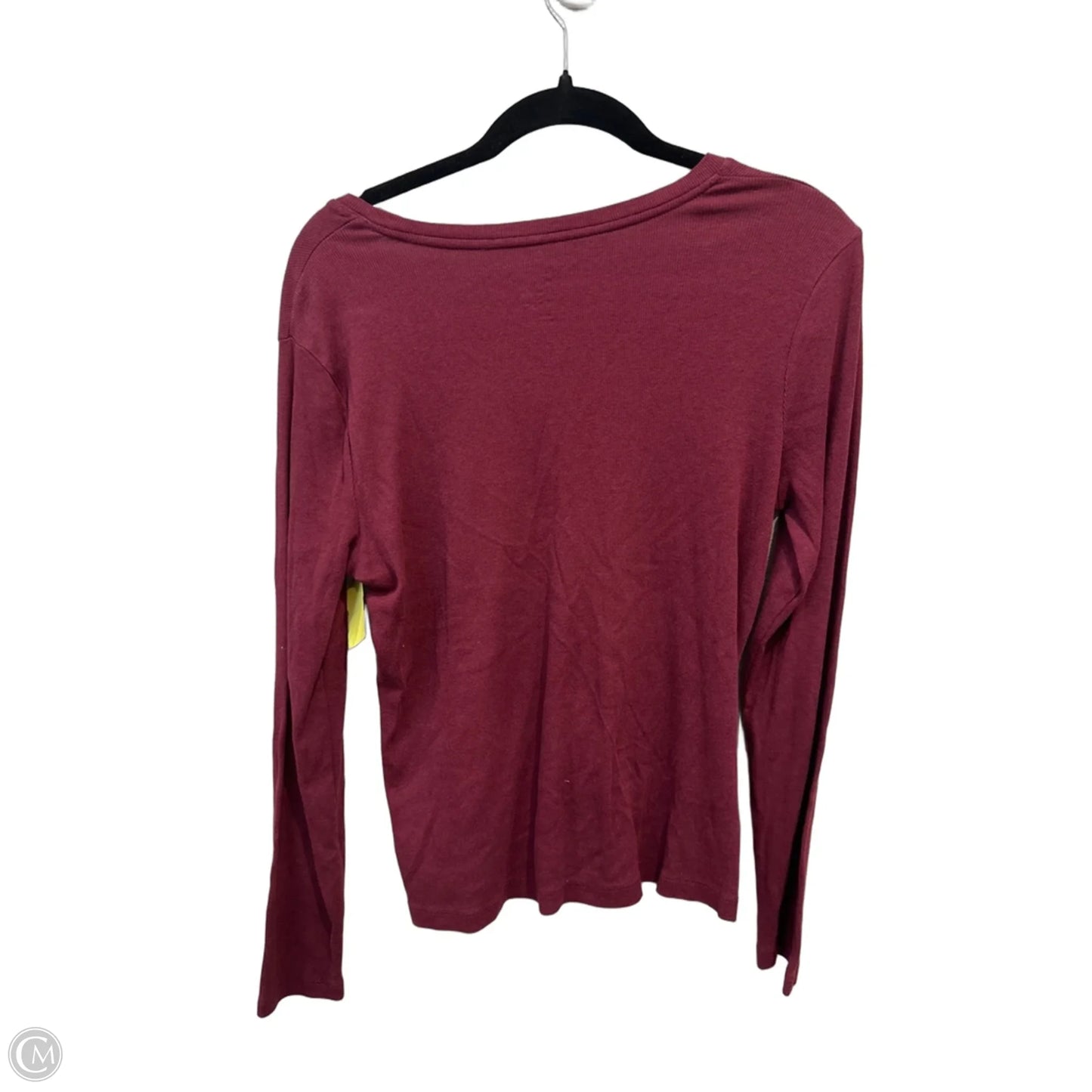 Top Long Sleeve By A New Day In Maroon, Size: L