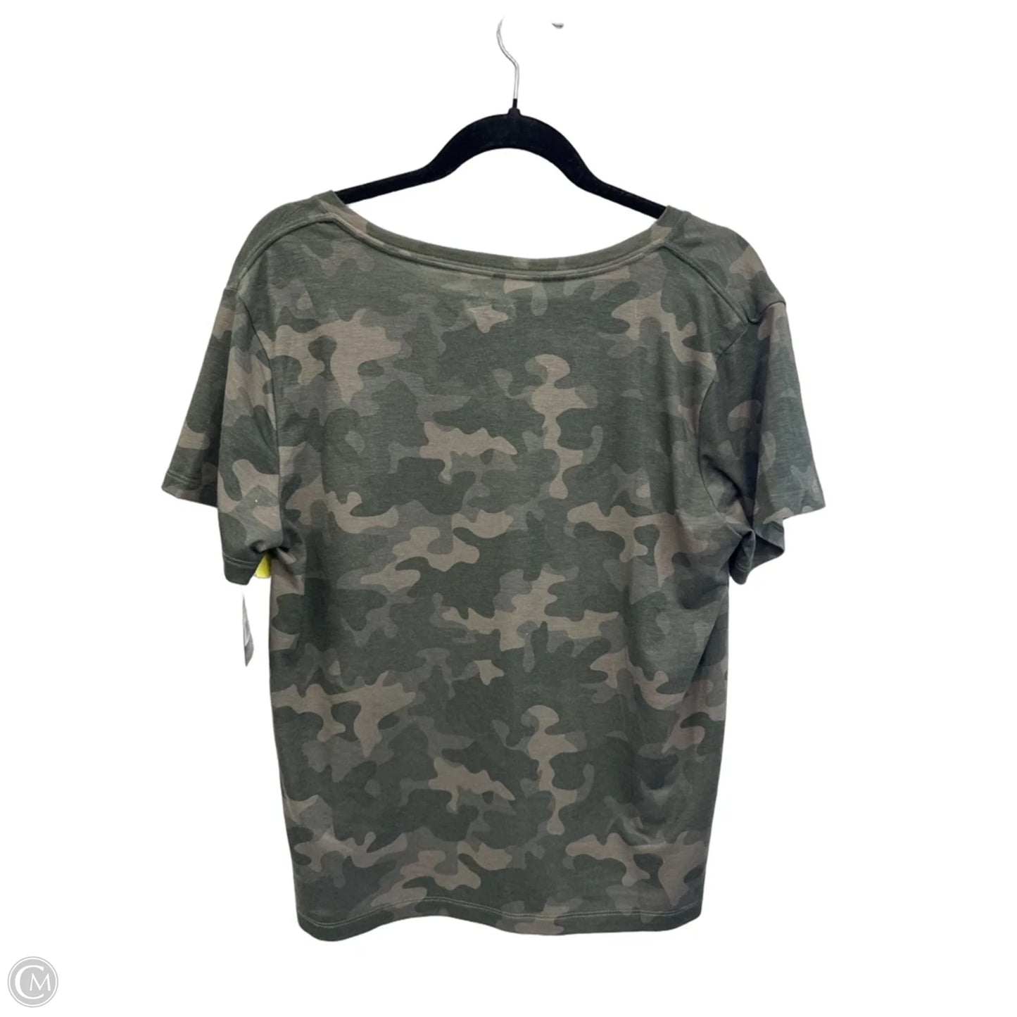 Top Short Sleeve By Eddie Bauer In Camouflage Print, Size: M