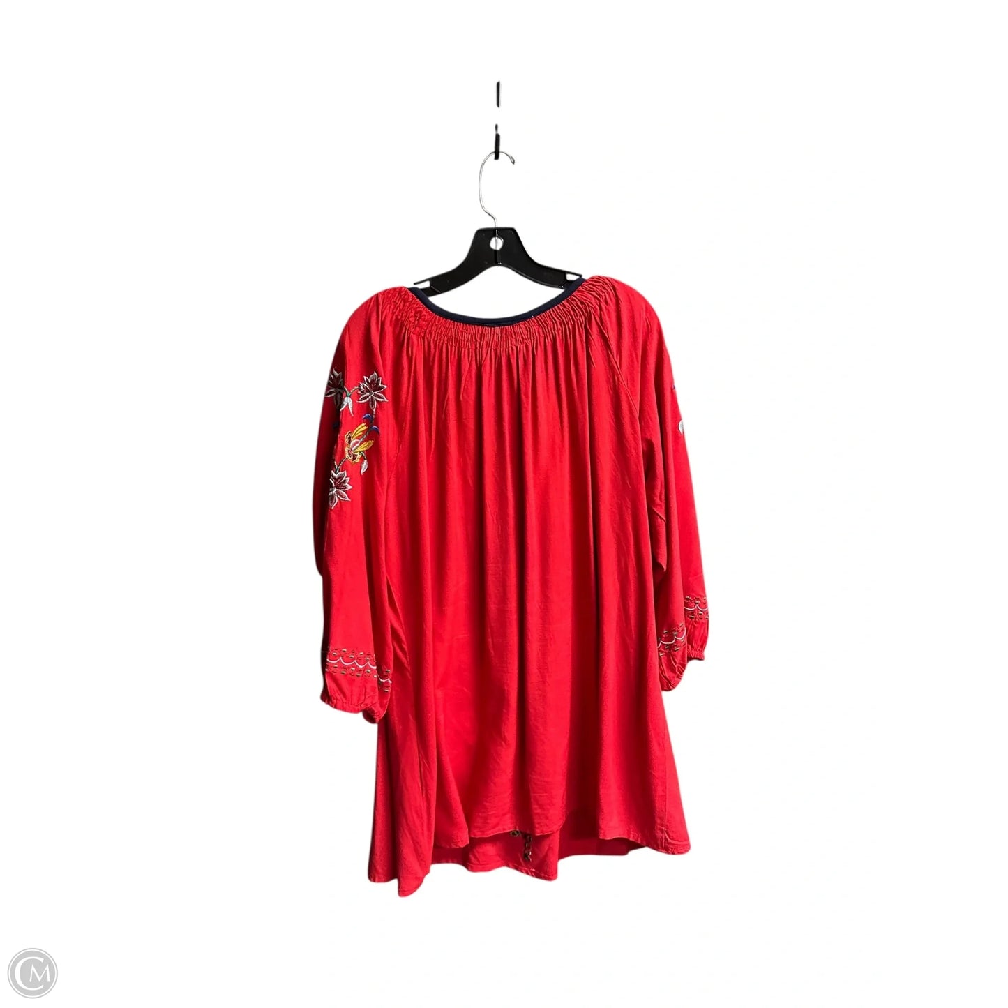 Top 3/4 Sleeve By Clothes Mentor In Red, Size: 2x