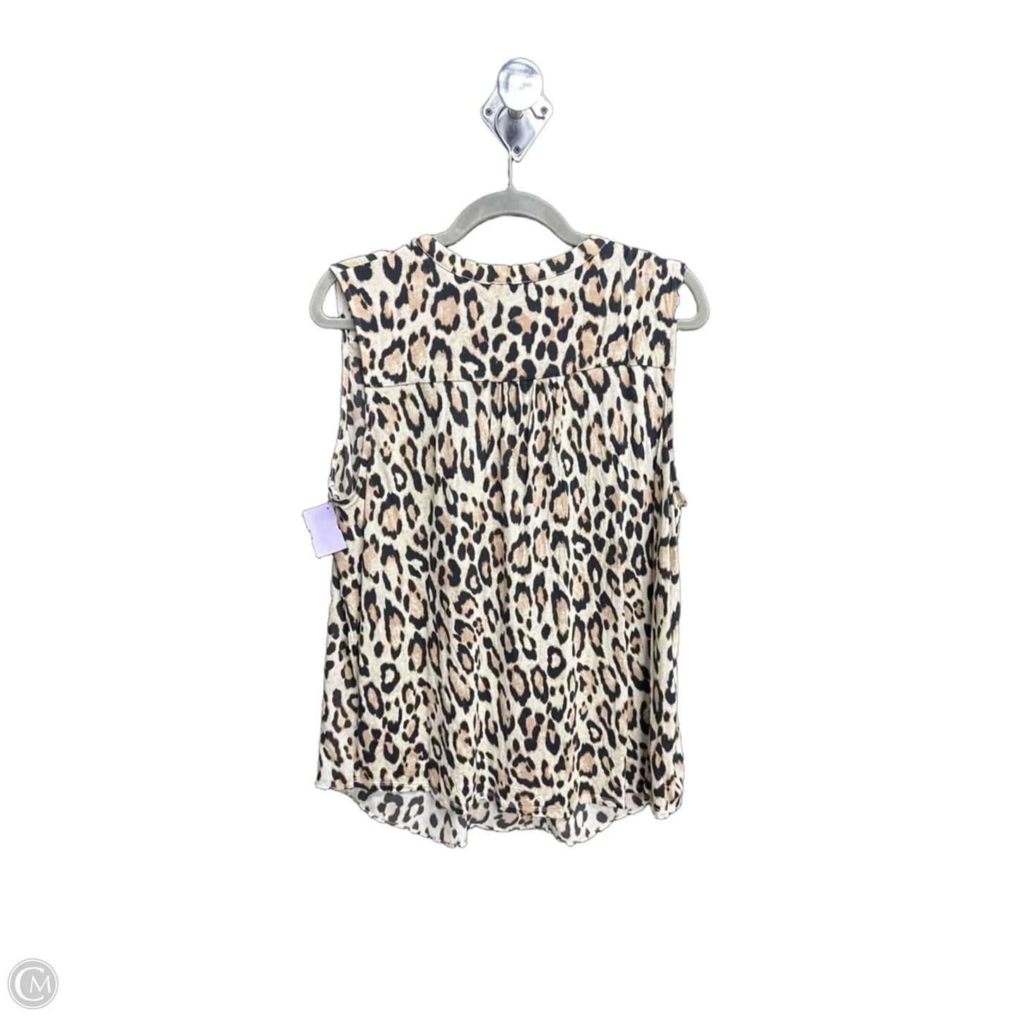Top Sleeveless By Loft In Animal Print, Size: Xl