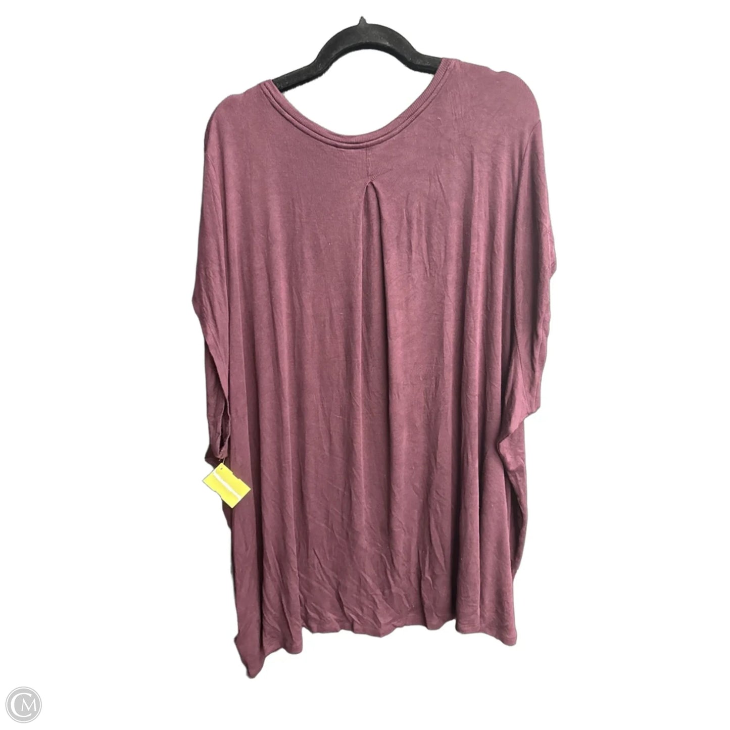 Athletic Top Short Sleeve By Athleta In Maroon, Size: 3x