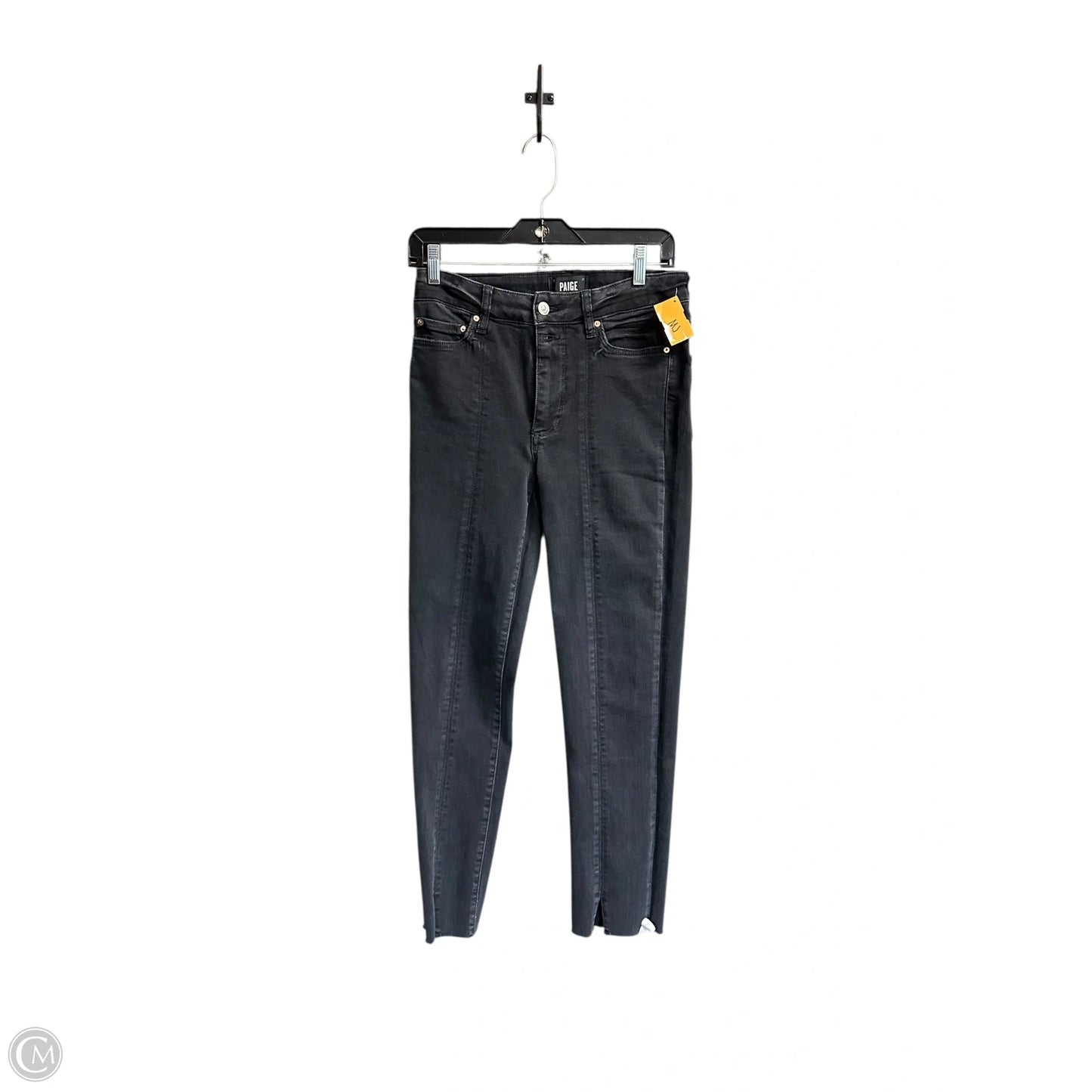 Jeans Skinny By Paige In Black Denim, Size: 4