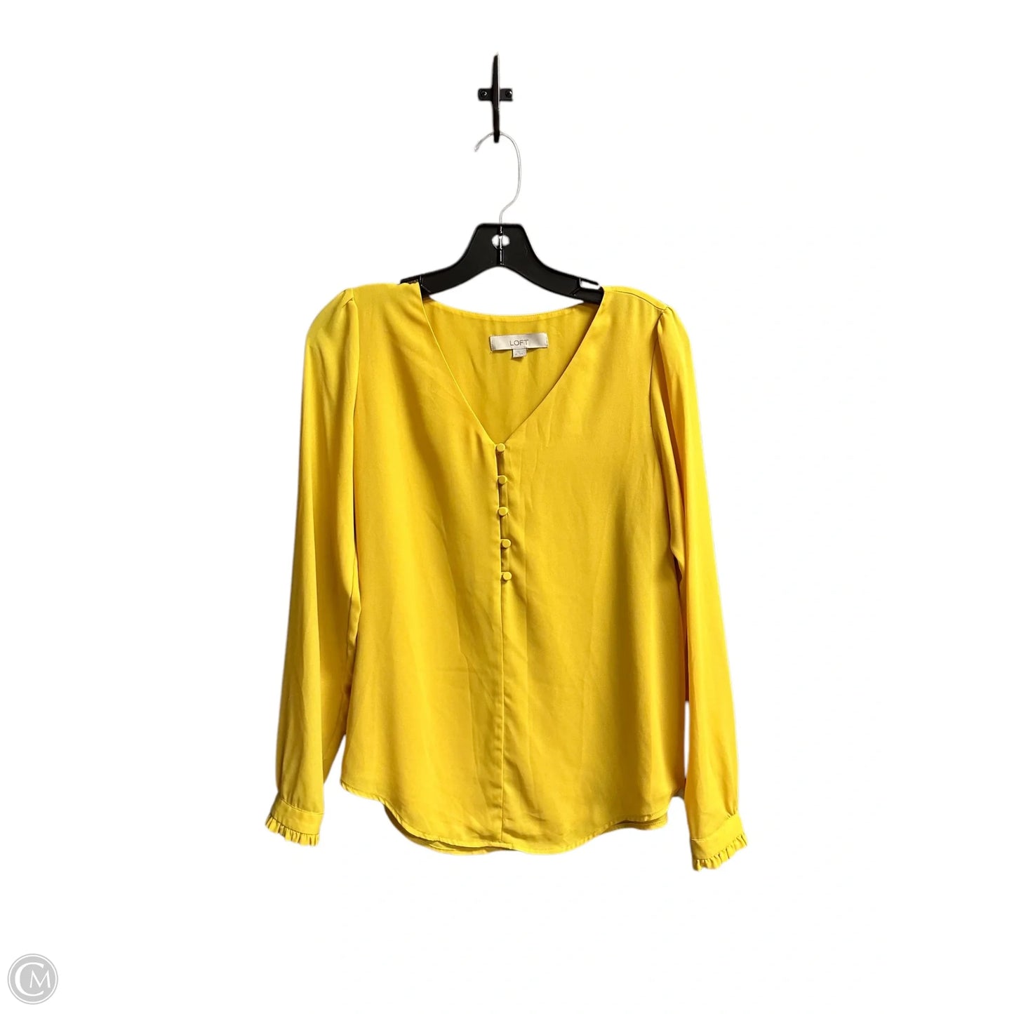 Top Long Sleeve By Loft In Yellow, Size: Xs
