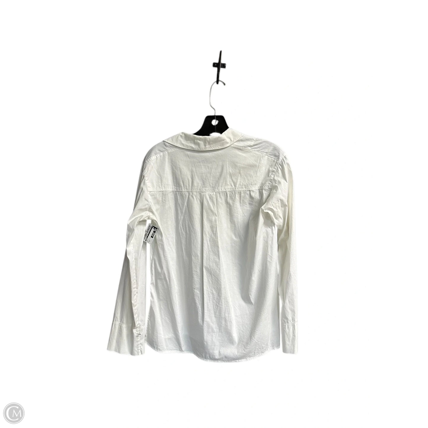 Top Long Sleeve By Vince In White, Size: S