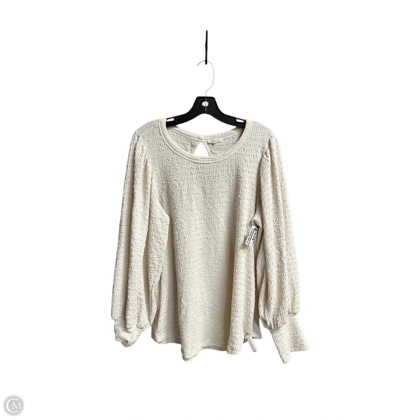 Top Long Sleeve By Jodifl In Cream, Size: M
