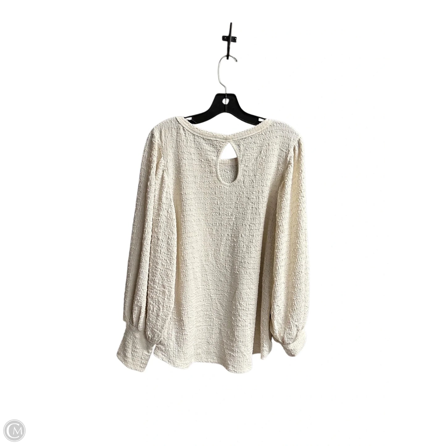 Top Long Sleeve By Jodifl In Cream, Size: M