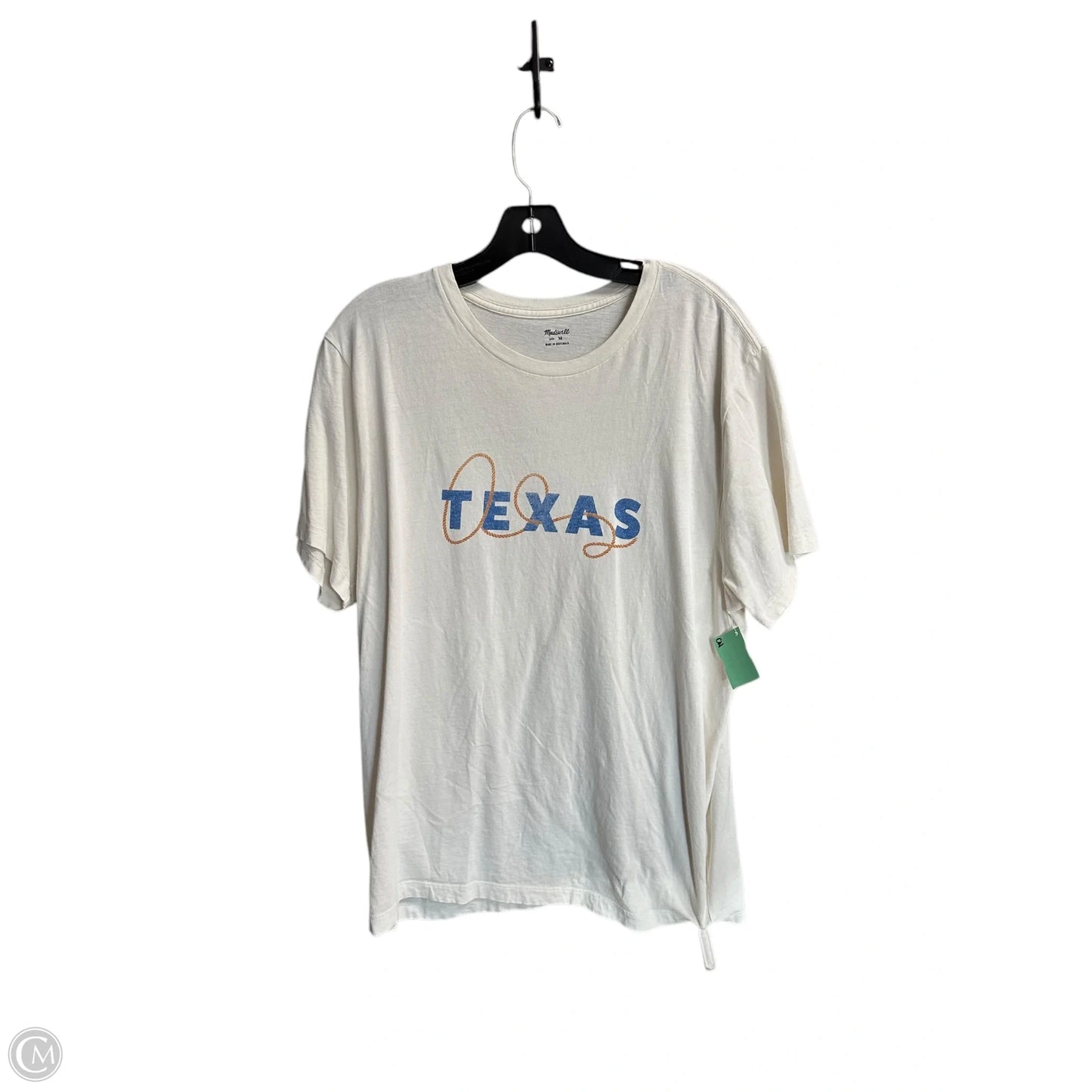 Top Short Sleeve By Madewell In Cream, Size: M