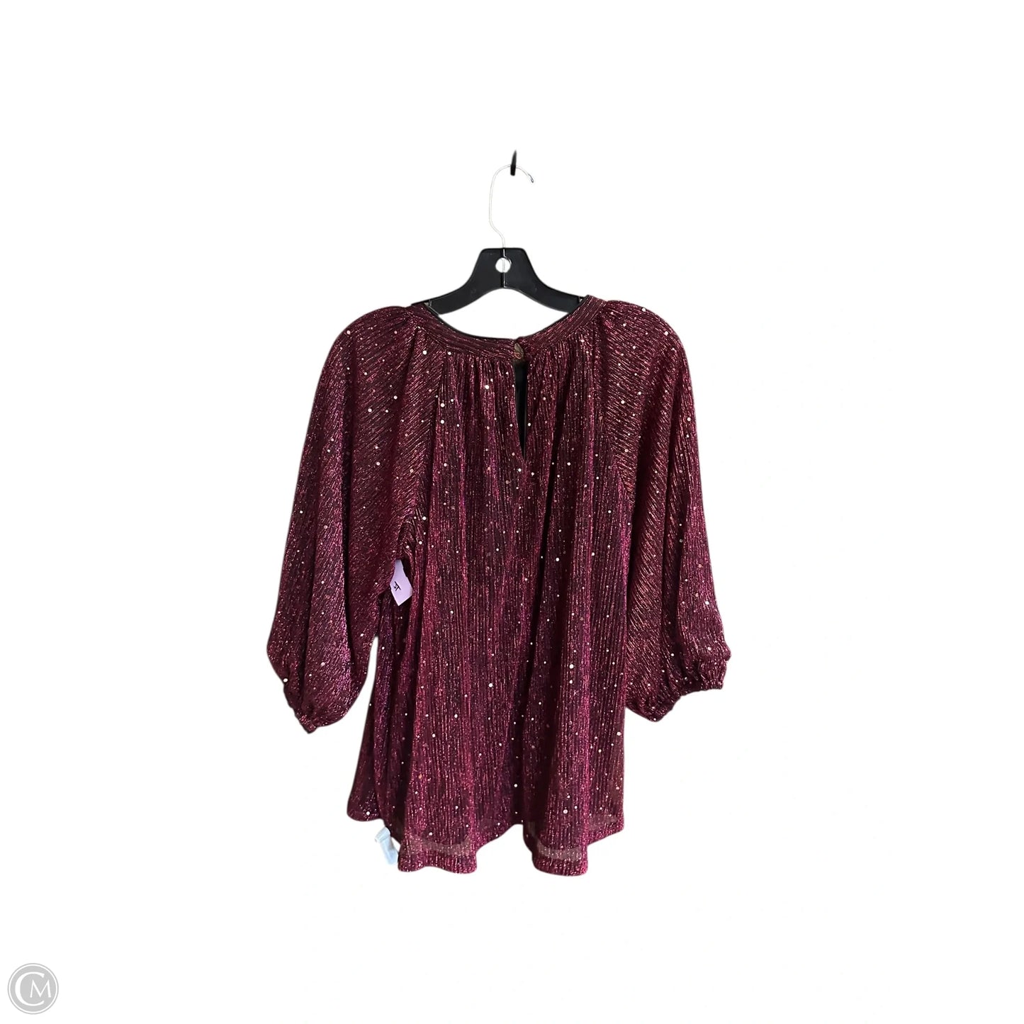 Top 3/4 Sleeve By Vince Camuto In Red, Size: Xl