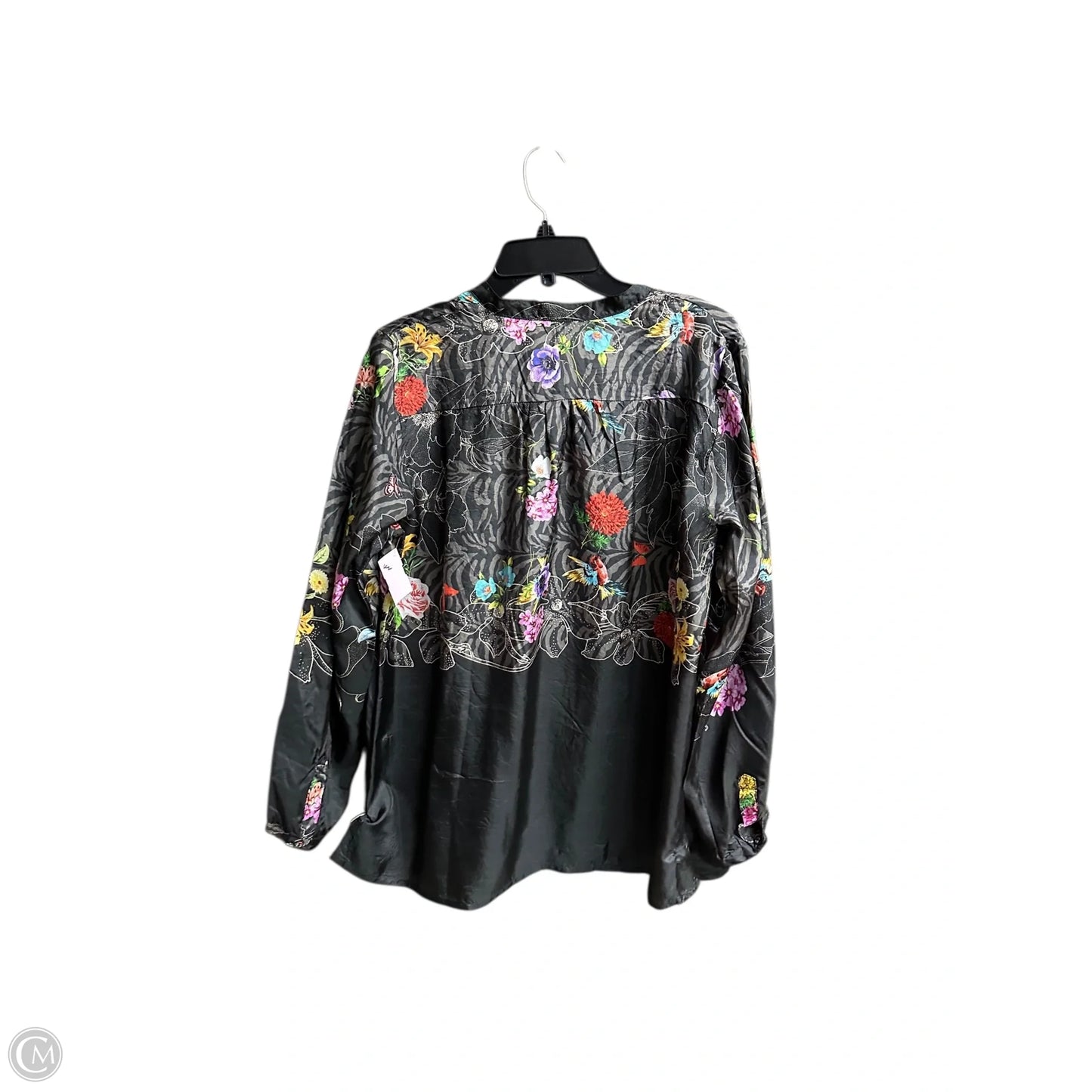 Top Long Sleeve By Johnny Was In Floral Print, Size: M