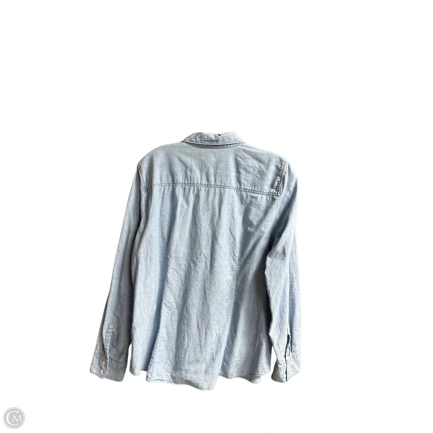 Top Long Sleeve By J. Crew In Blue Denim, Size: L