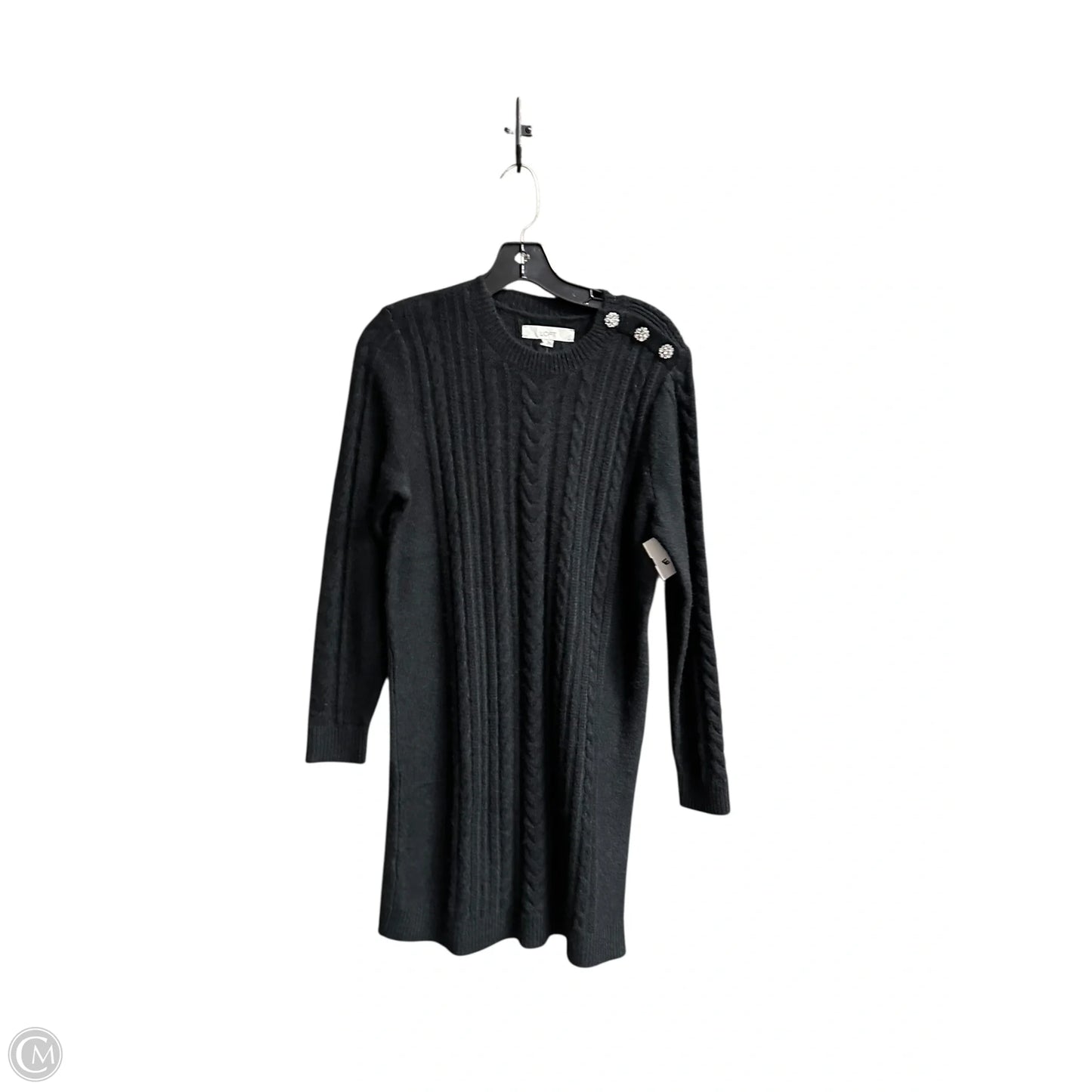 Dress Sweater By Loft In Black, Size: M