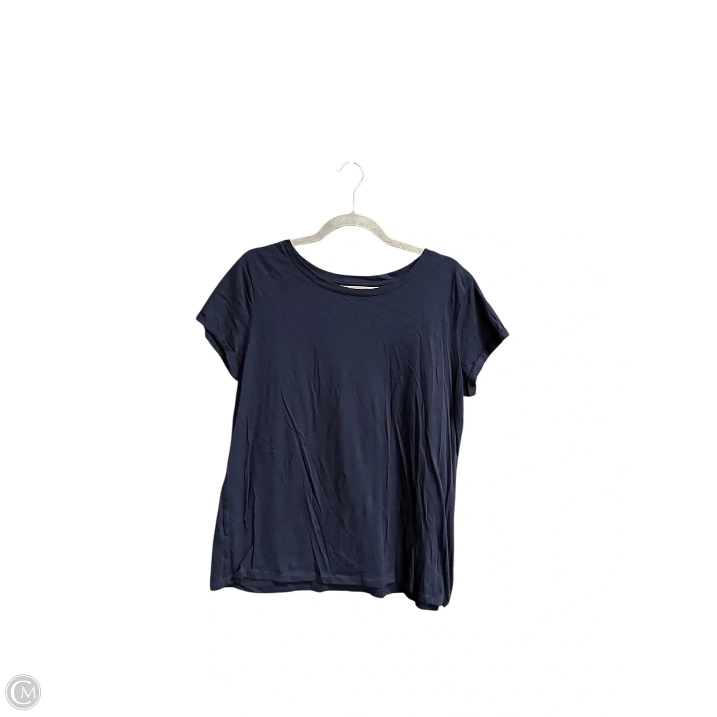 Top Short Sleeve Basic By Loft In Navy, Size: L