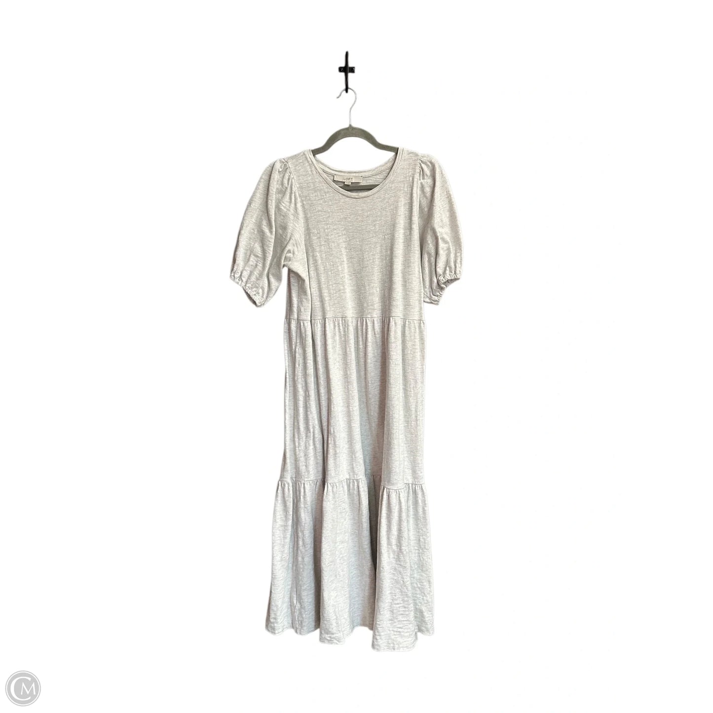 Dress Casual Maxi By Loft In Grey, Size: M
