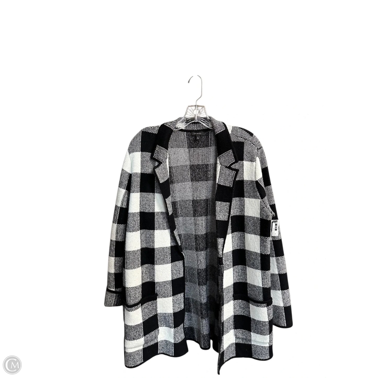 Blazer By Talbots In Checkered Pattern, Size: M