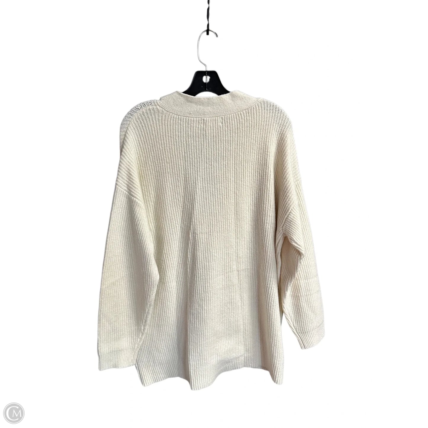 Sweater Cardigan By On 34th In Cream, Size: L