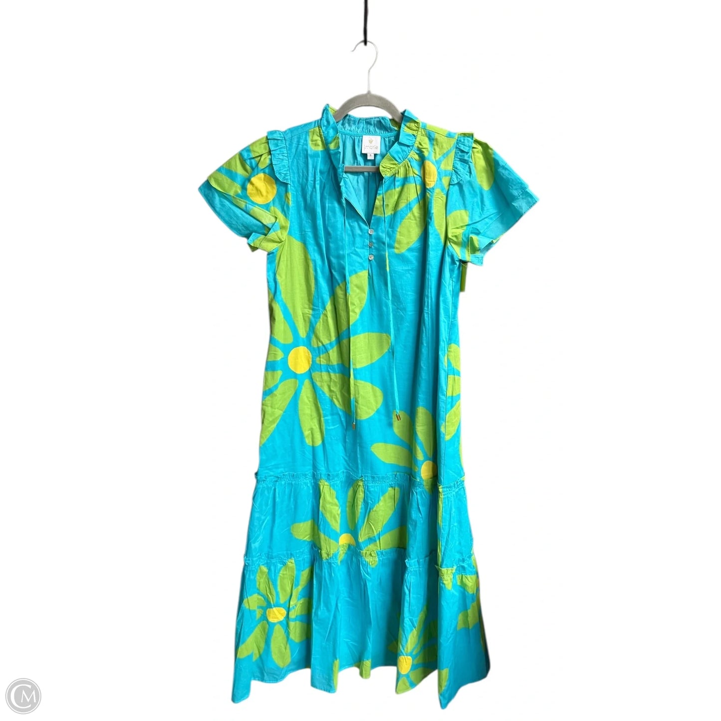 Dress Casual Maxi By J.marie In Blue & Green, Size: S