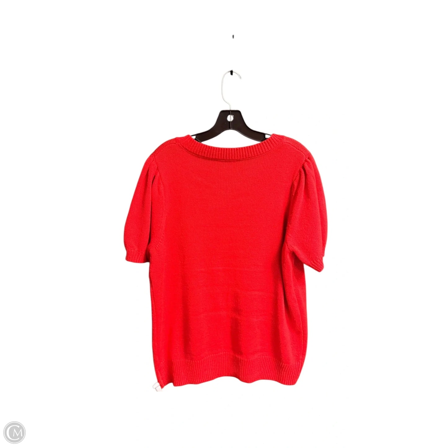 Sweater Short Sleeve By Haptics In Red, Size: Xl