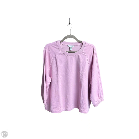 Top 3/4 Sleeve By Athleta In Pink, Size: L