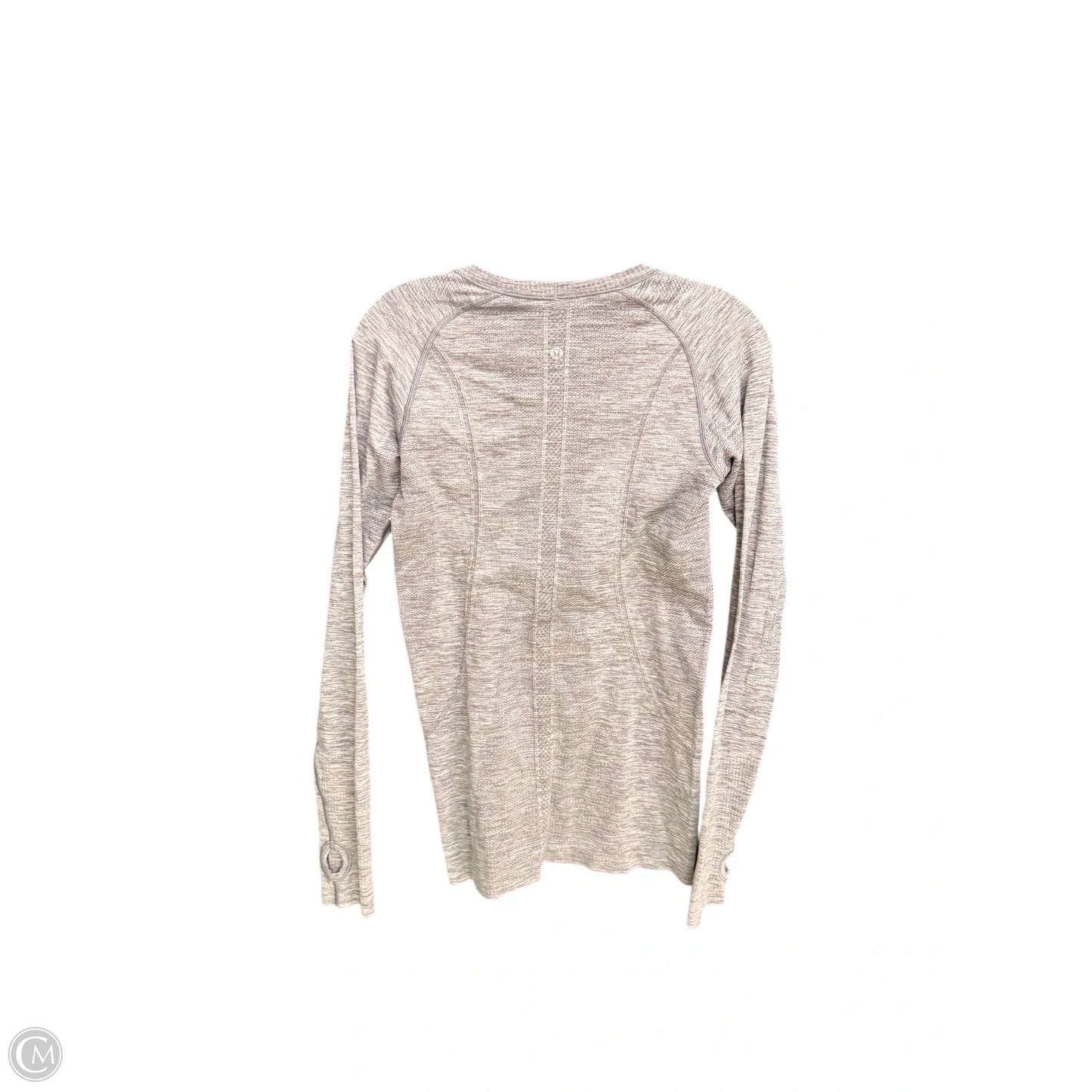 Athletic Top Long Sleeve Crewneck By Lululemon In Grey, Size: M