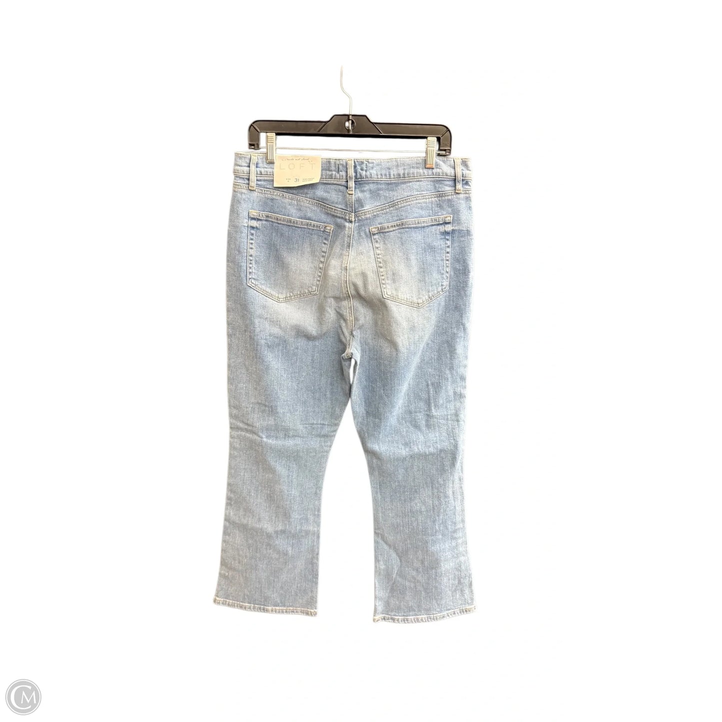 Jeans Flared By Loft In Blue Denim, Size: 12
