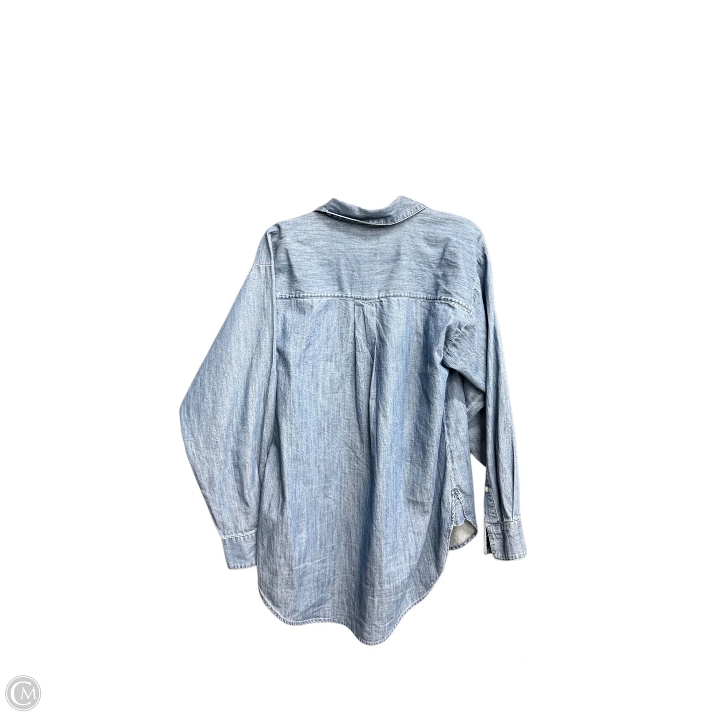 Top Long Sleeve By Loft In Blue Denim, Size: Xs