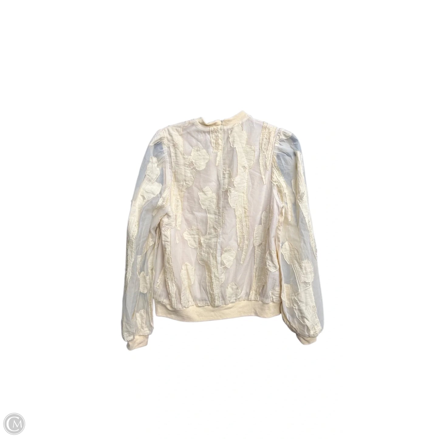 Top Long Sleeve By Clothes Mentor In Cream, Size: Xs