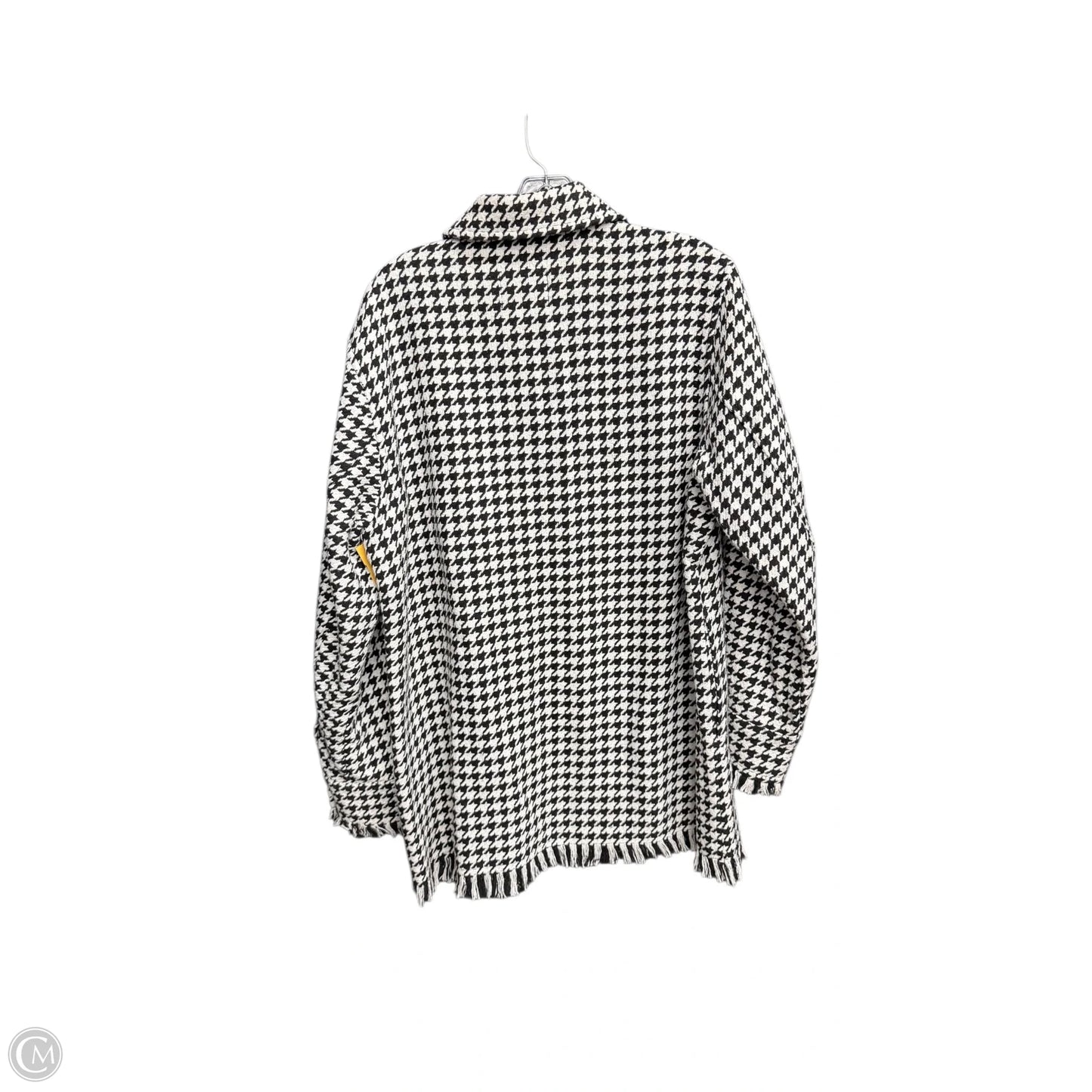 Cardigan By Clothes Mentor In Black & White, Size: M