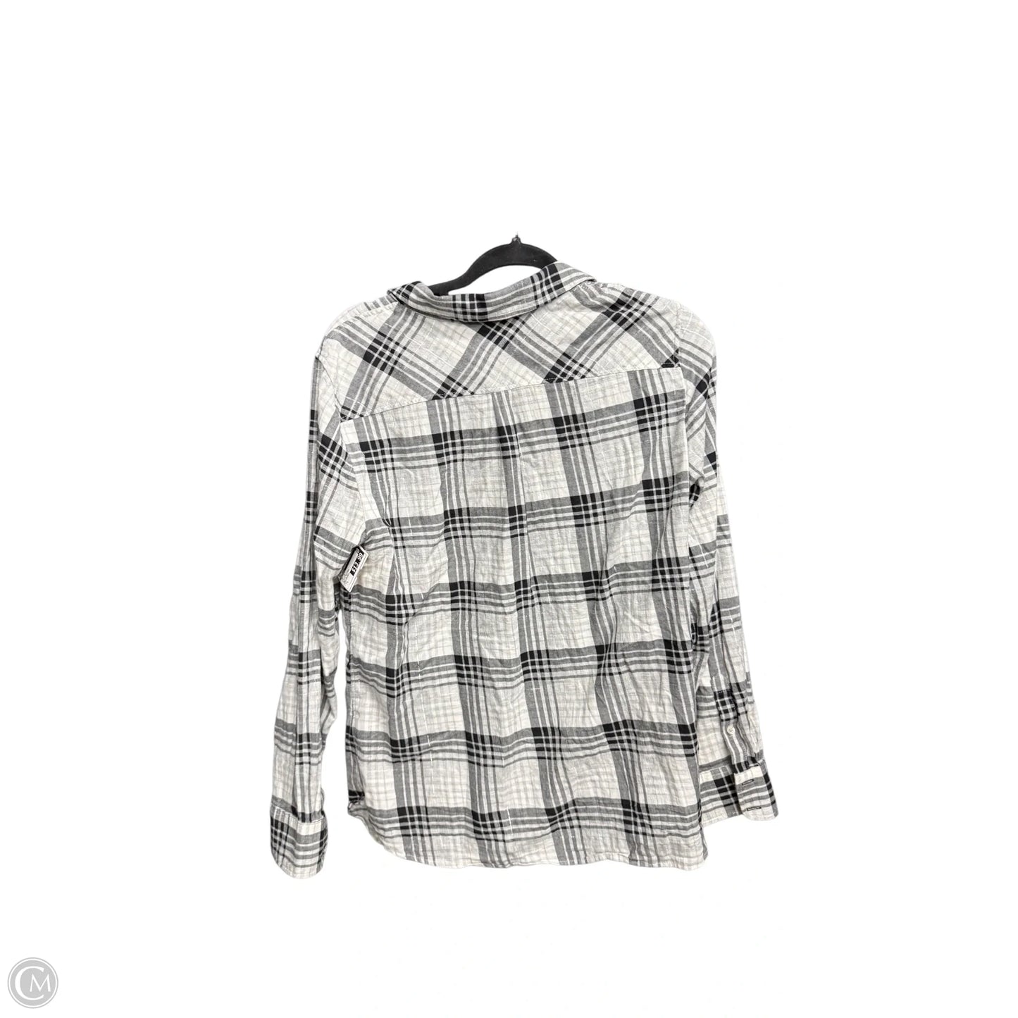 Top Long Sleeve By Talbots In Plaid Pattern, Size: L