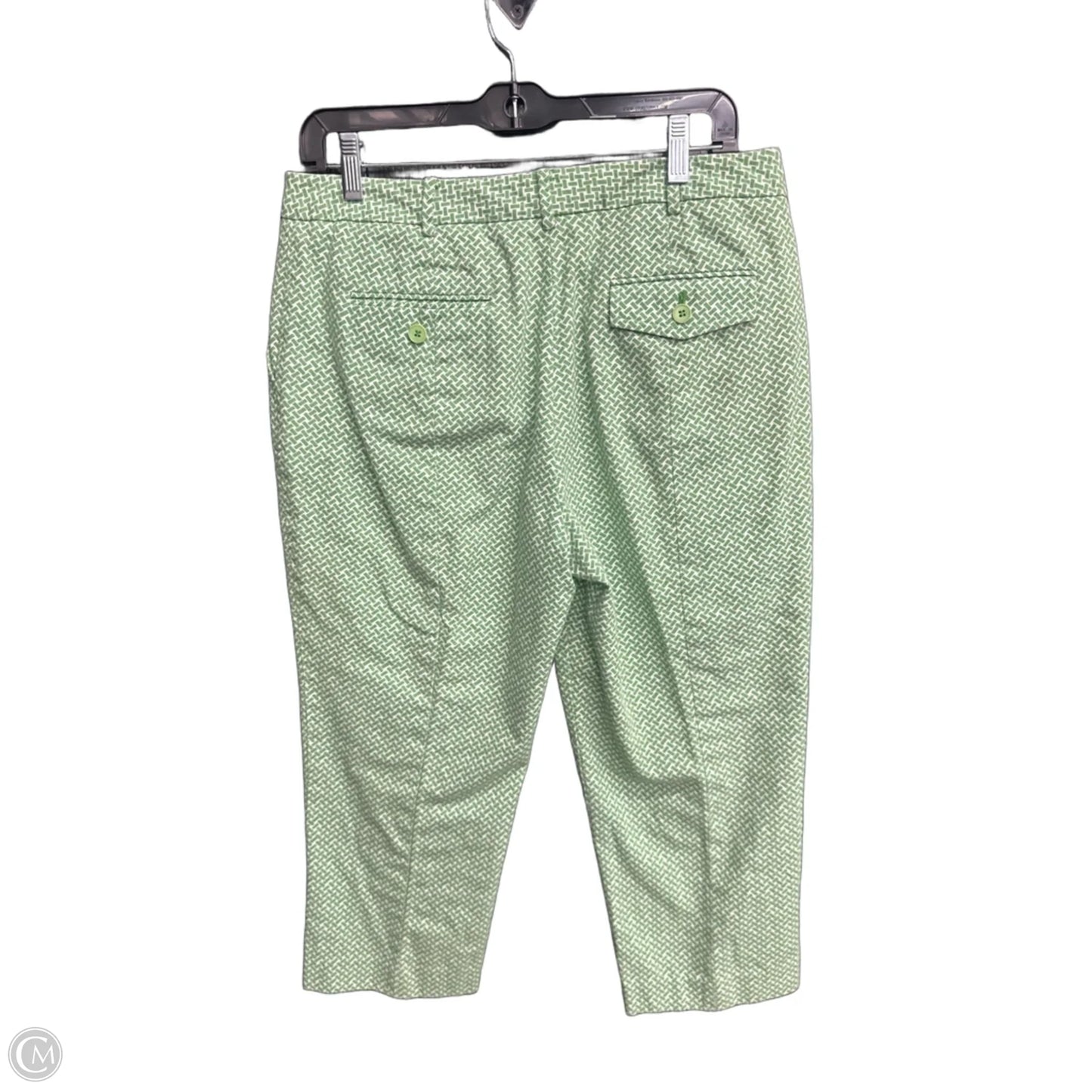 Pants Dress By Talbots In Green & White, Size: 8